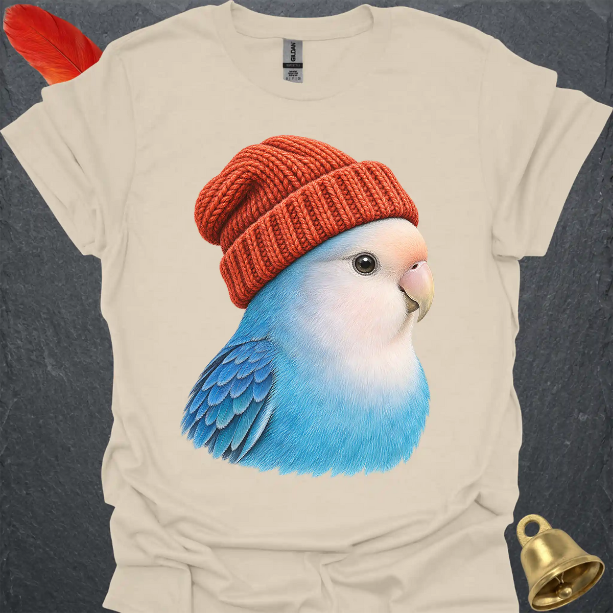 Dutch Blue Lovebird Beanie T-Shirt