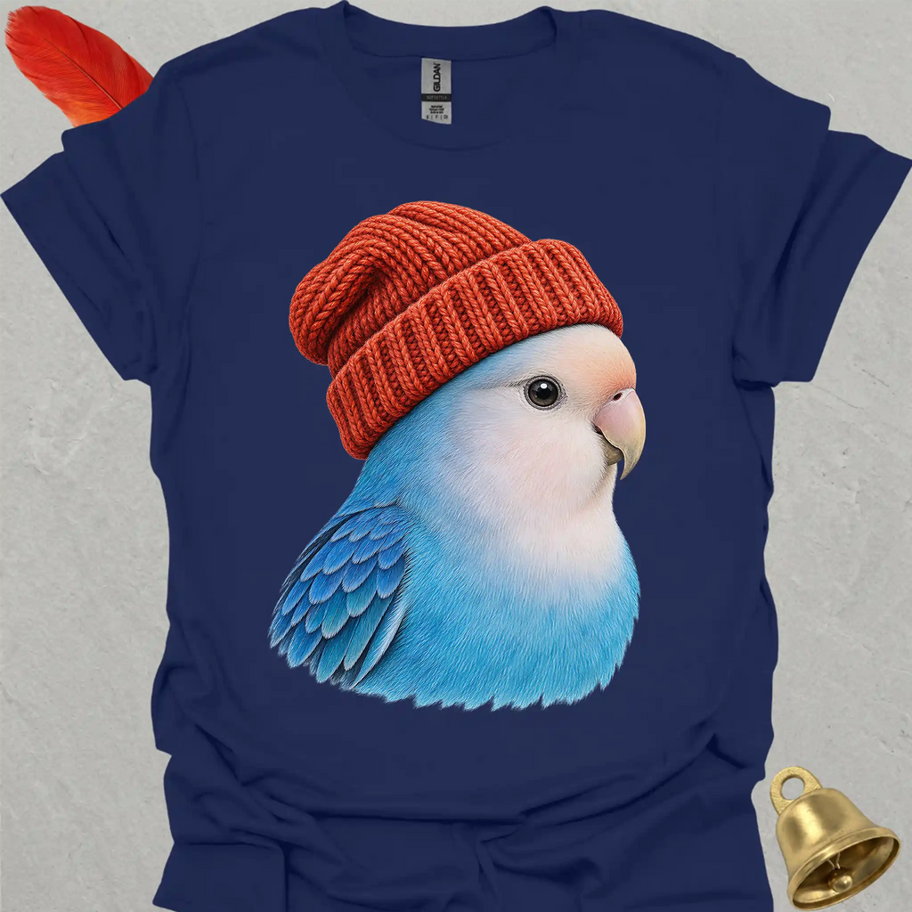 Dutch Blue Lovebird Beanie T-Shirt