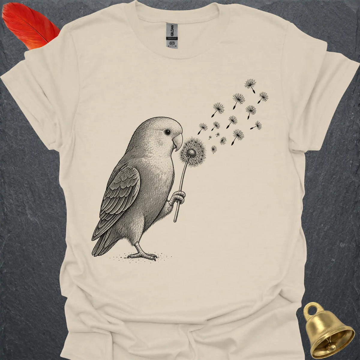Dutch Blue Lovebird Blowing Wishes T-Shirt