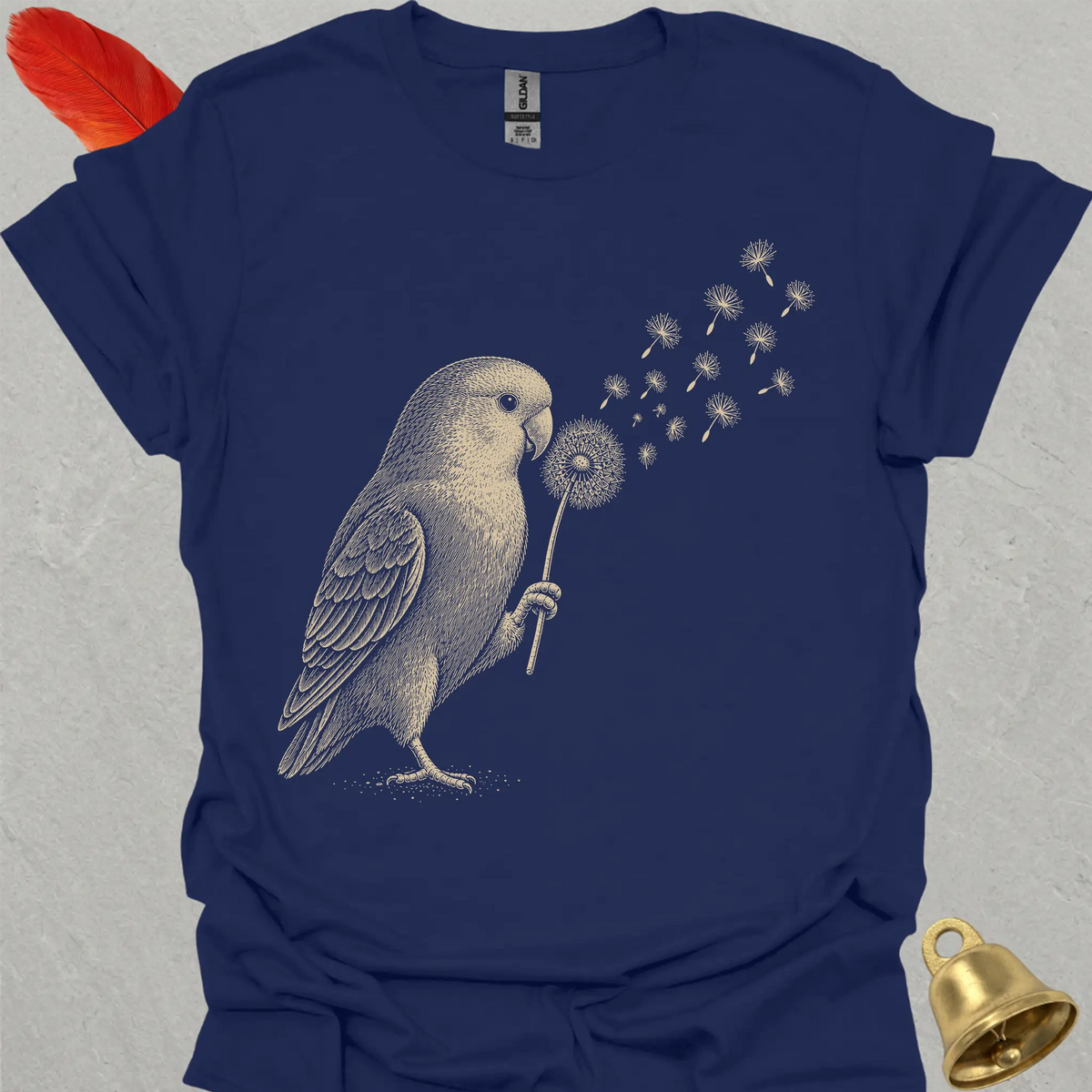 Dutch Blue Lovebird Blowing Wishes T-Shirt