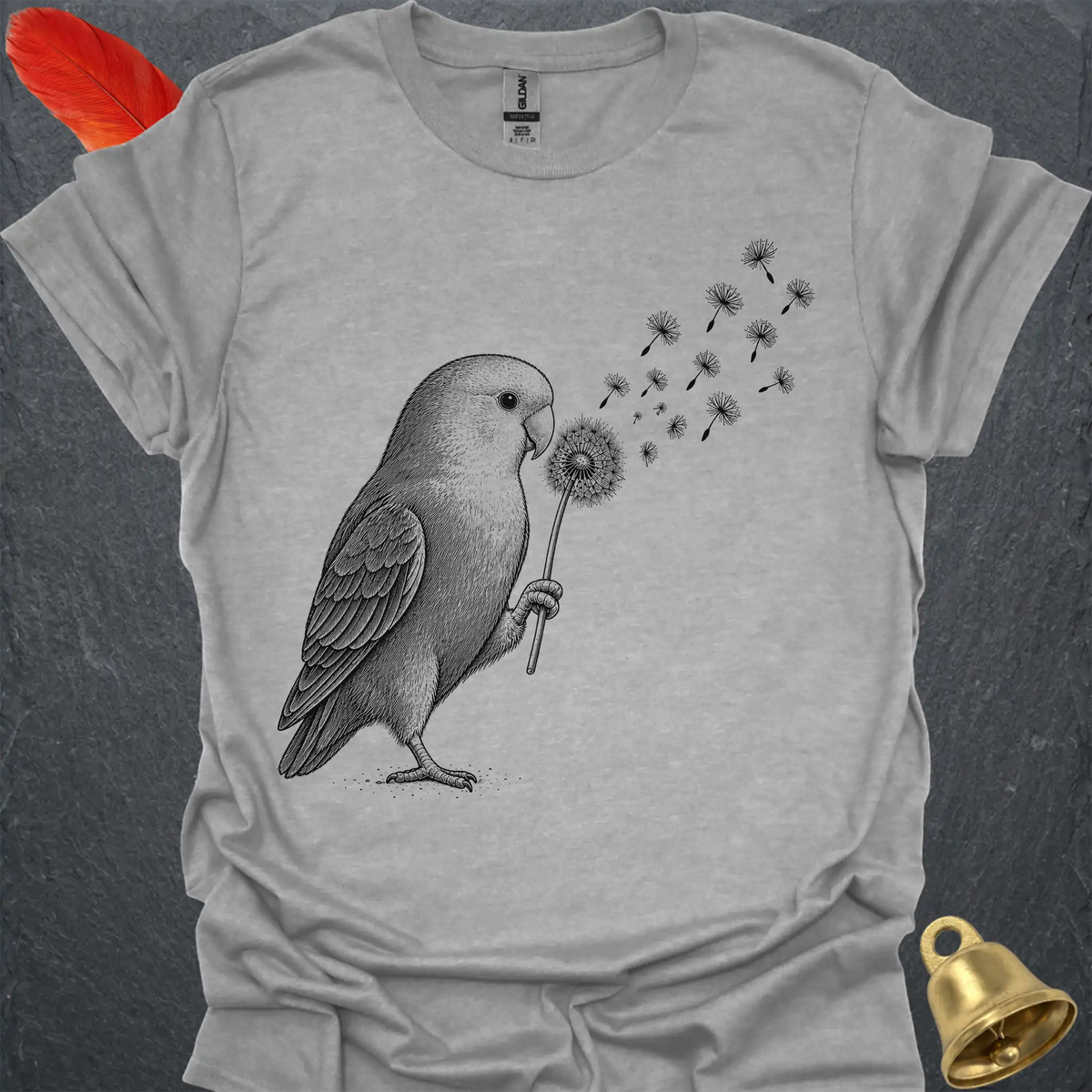 Dutch Blue Lovebird Blowing Wishes T-Shirt