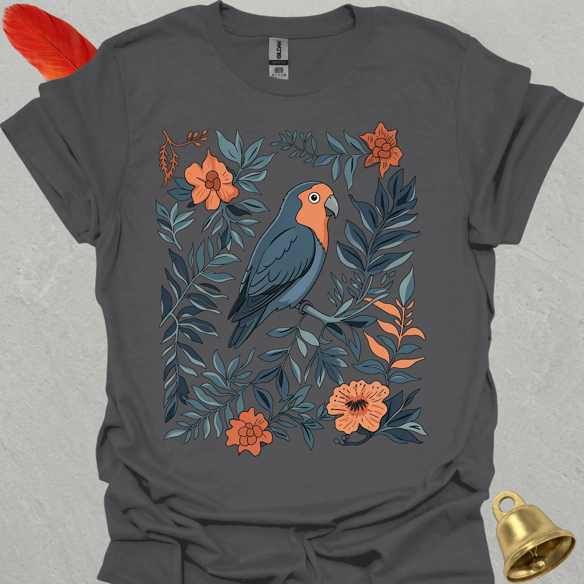 Dutch Blue Lovebird Boho Flower T-Shirt