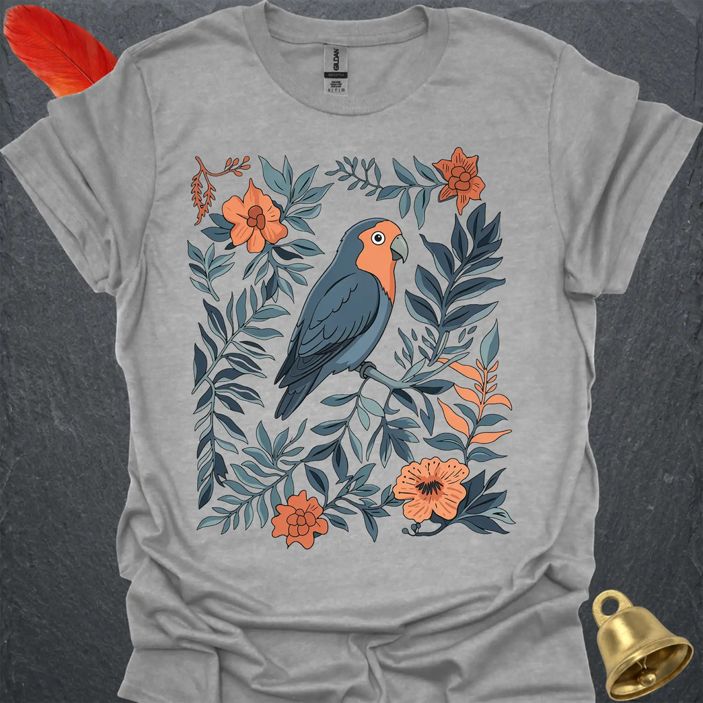 Dutch Blue Lovebird Boho Flower T-Shirt