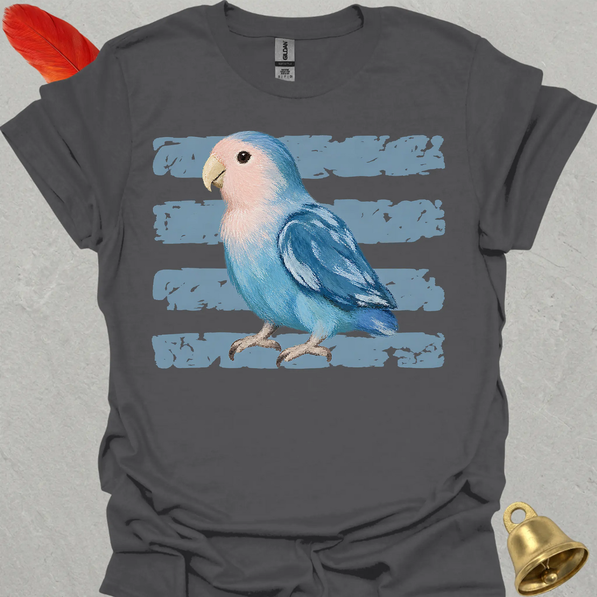 Dutch Blue Lovebird Brush T-Shirt