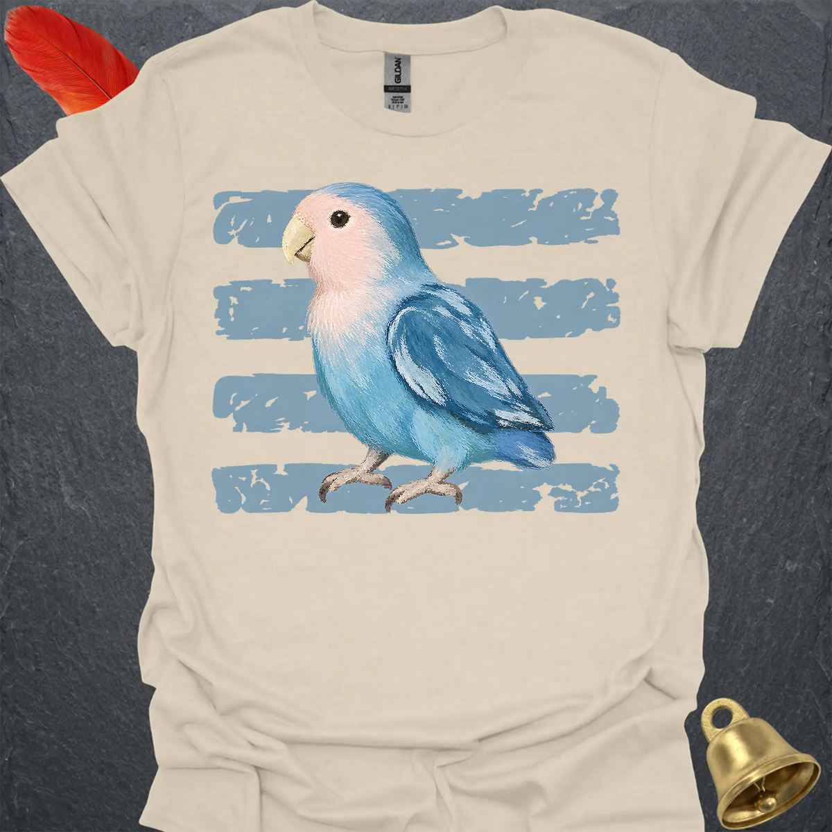 Dutch Blue Lovebird Brush T-Shirt