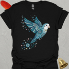 Dutch Blue Lovebird Flying Flower T-Shirt