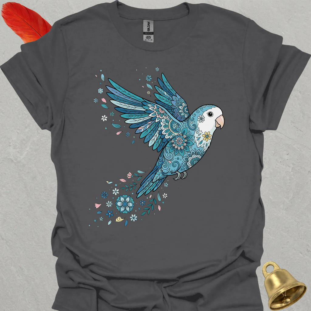 Dutch Blue Lovebird Flying Flower T-Shirt