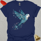 Dutch Blue Lovebird Flying Flower T-Shirt