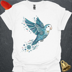 Dutch Blue Lovebird Flying Flower T-Shirt