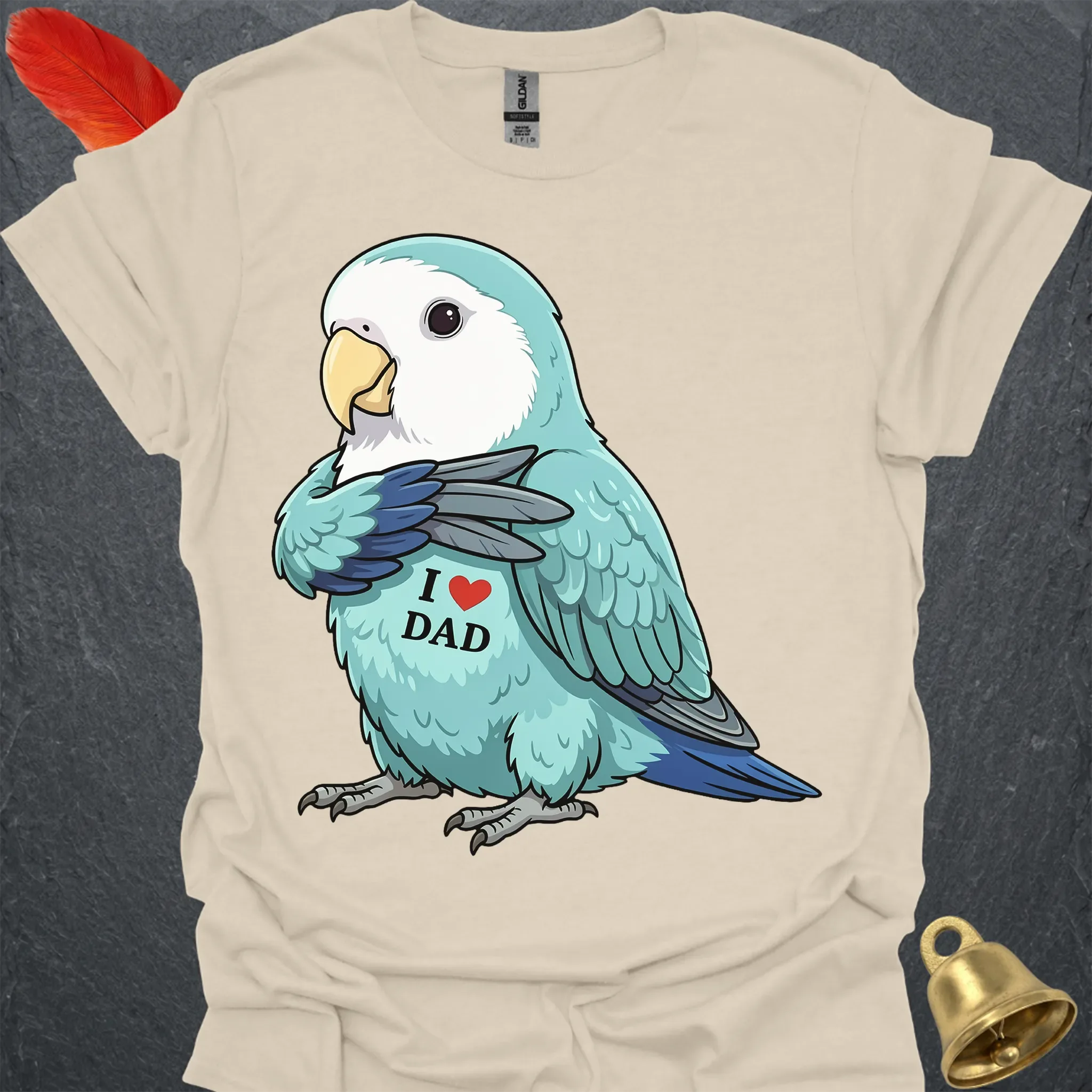 Dutch Blue Lovebird I Love Dad T-Shirt