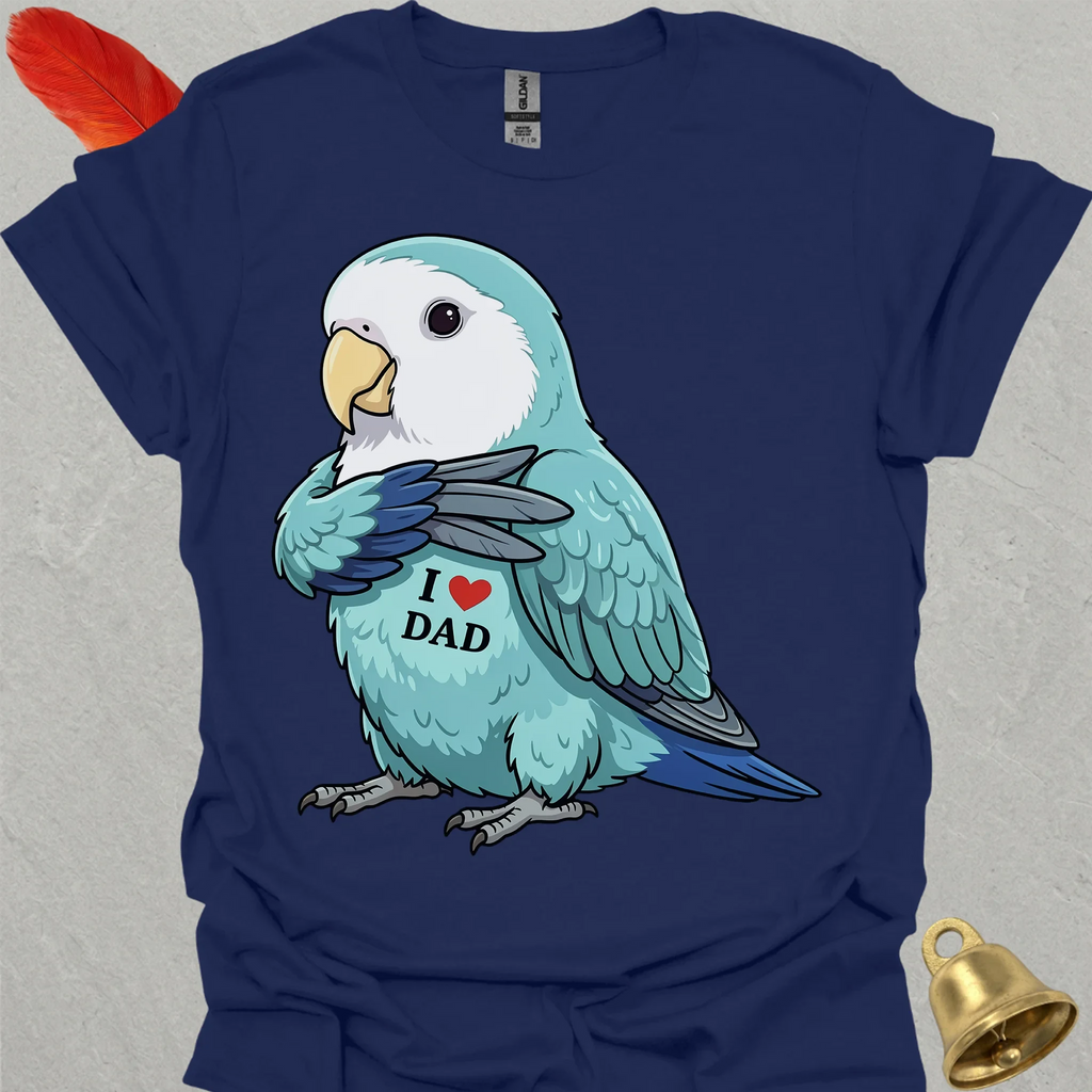 Dutch Blue Lovebird I Love Dad T-Shirt