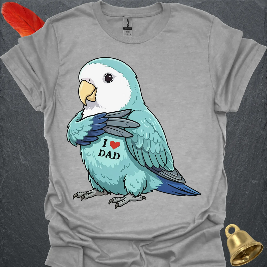 Dutch Blue Lovebird I Love Dad T-Shirt