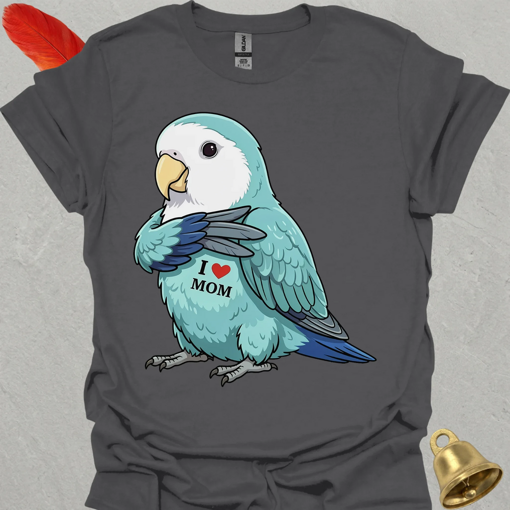Dutch Blue Lovebird I Love Mom T-Shirt