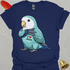 Dutch Blue Lovebird I Love Mom T-Shirt
