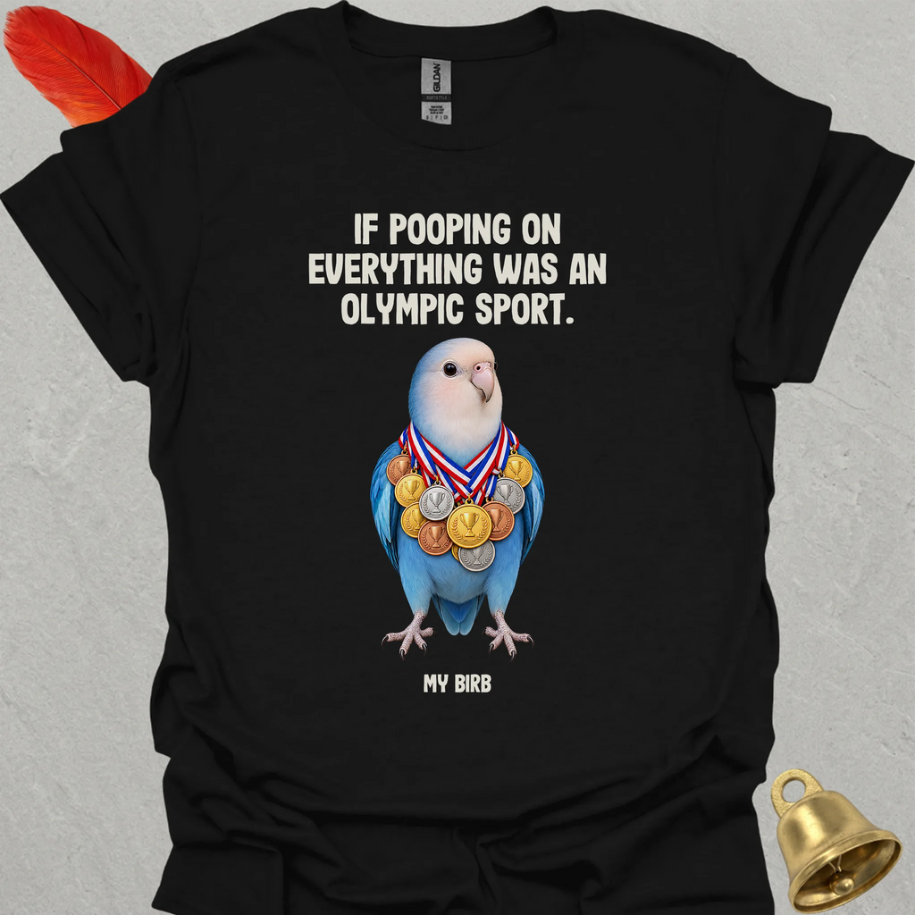 Dutch Blue Lovebird Olympic Pooper T-Shirt