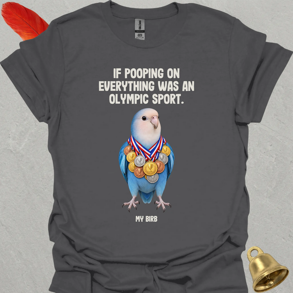 Dutch Blue Lovebird Olympic Pooper T-Shirt