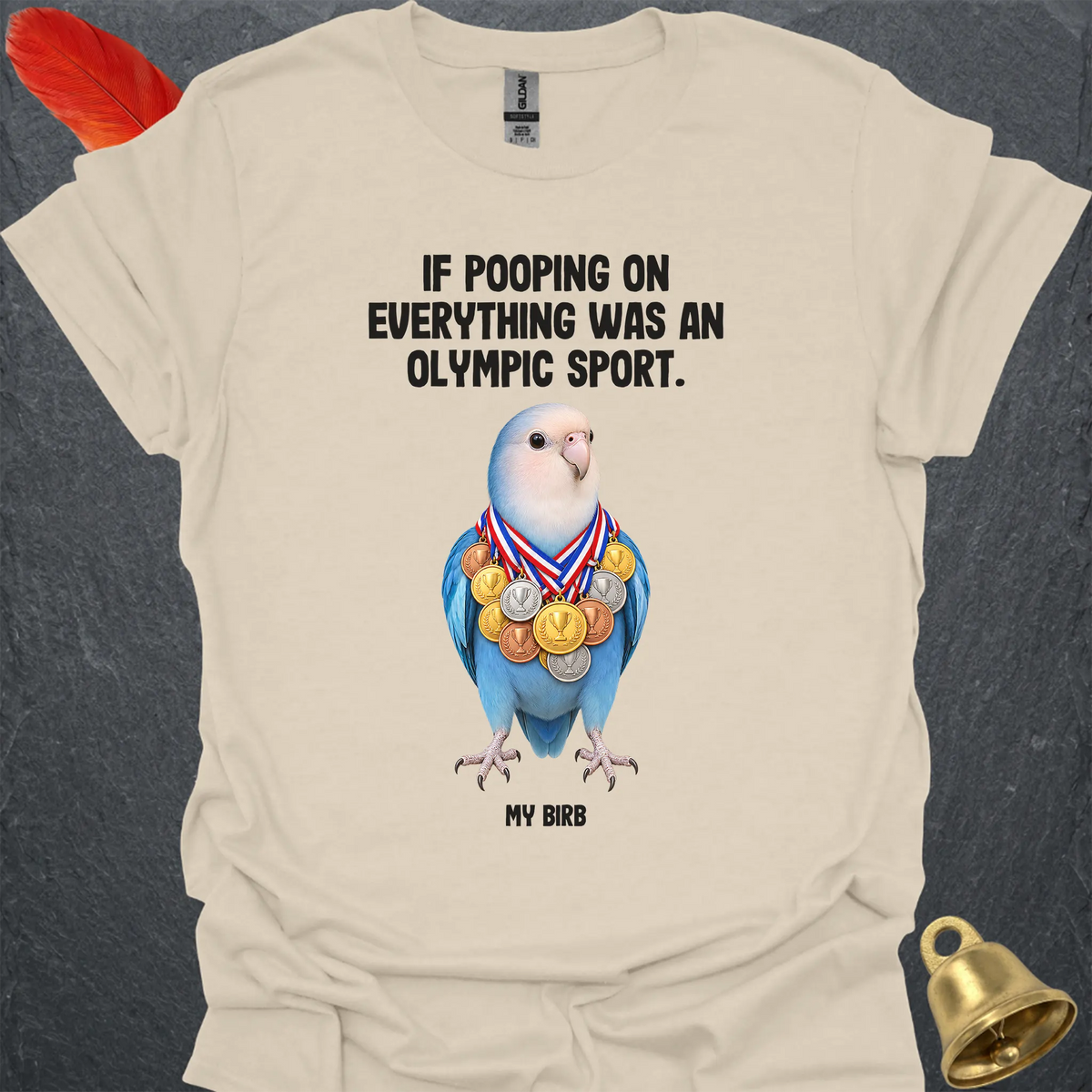 Dutch Blue Lovebird Olympic Pooper T-Shirt