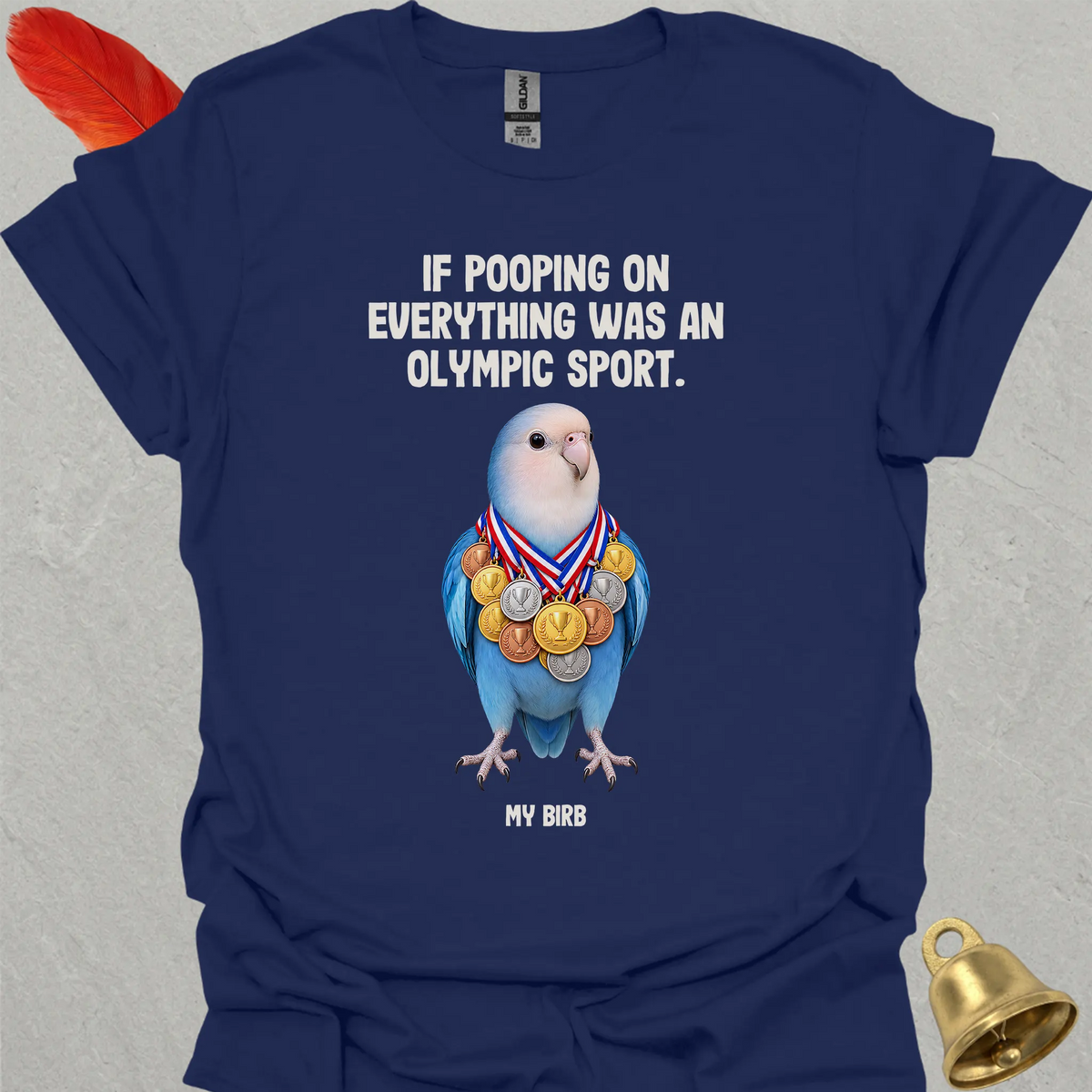 Dutch Blue Lovebird Olympic Pooper T-Shirt
