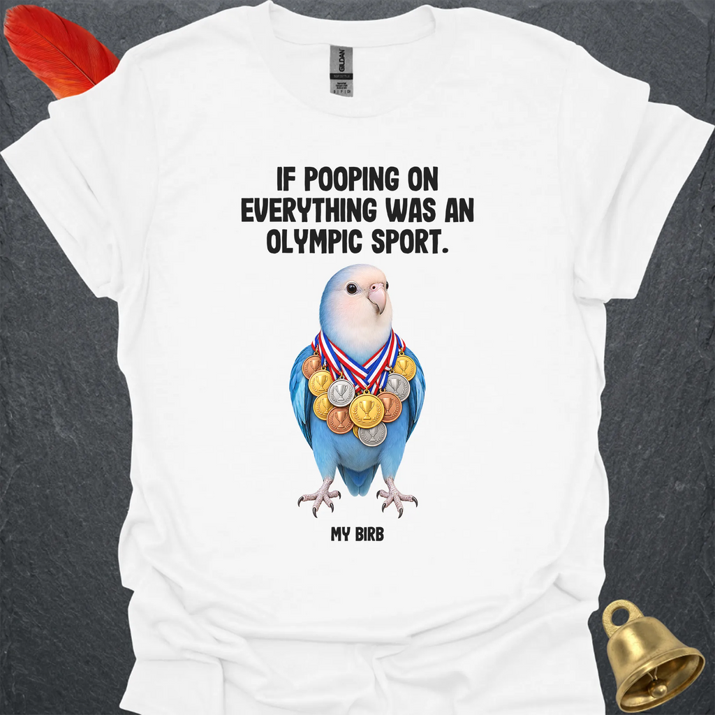 Dutch Blue Lovebird Olympic Pooper T-Shirt