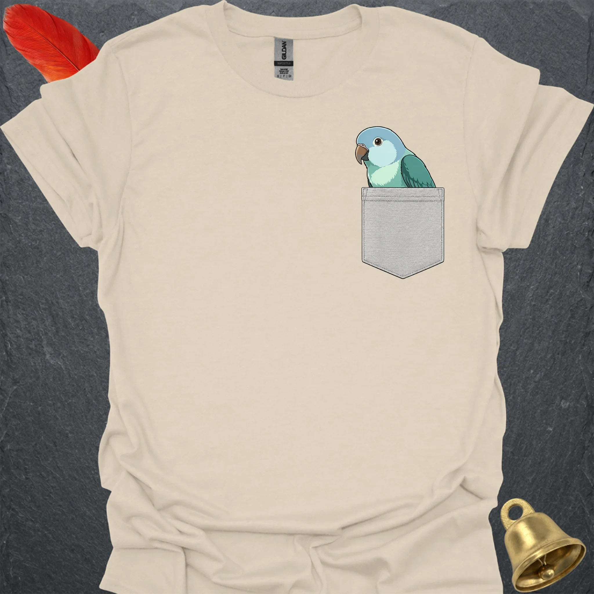 Dutch Blue Lovebird Pocket T-Shirt