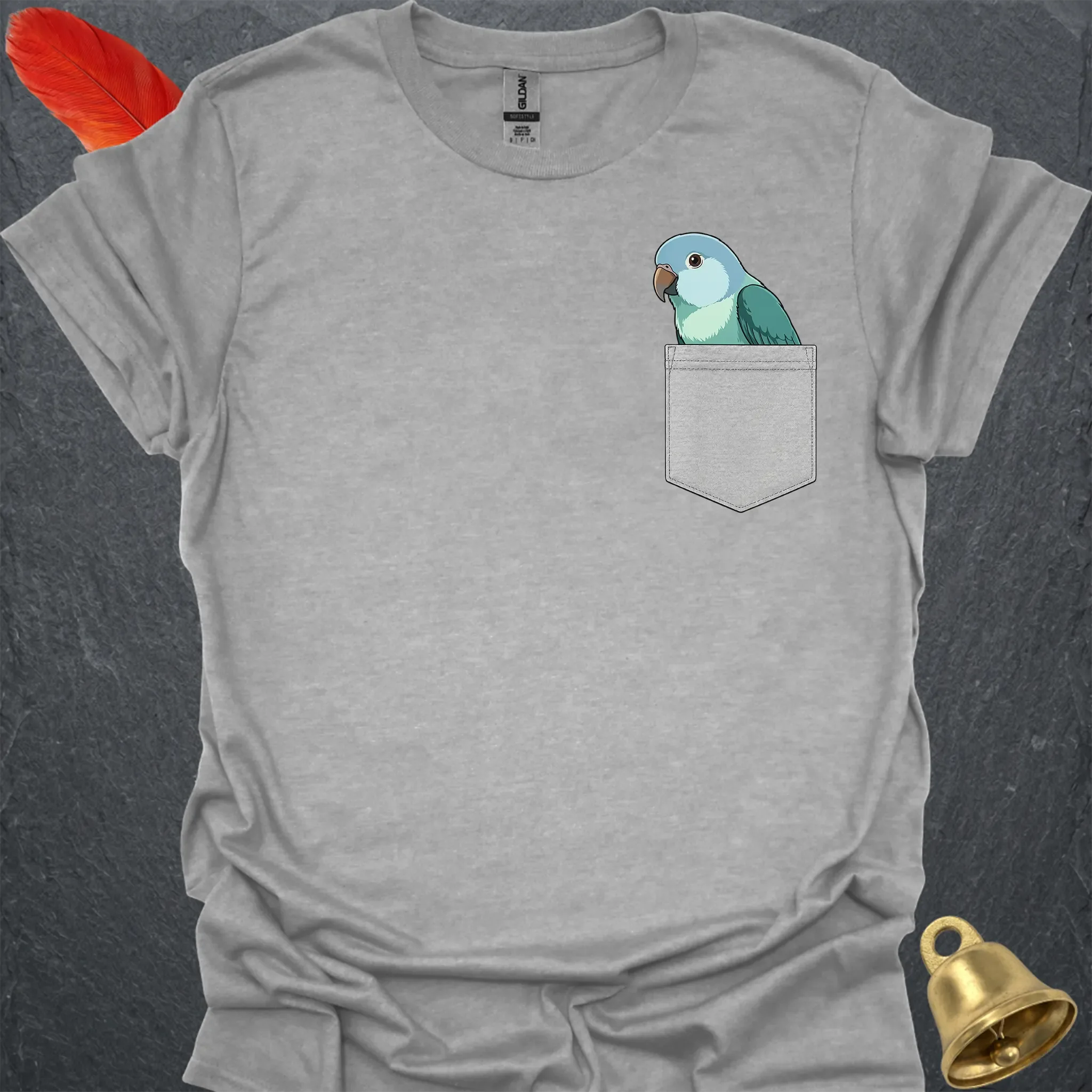 Dutch Blue Lovebird Pocket T-Shirt