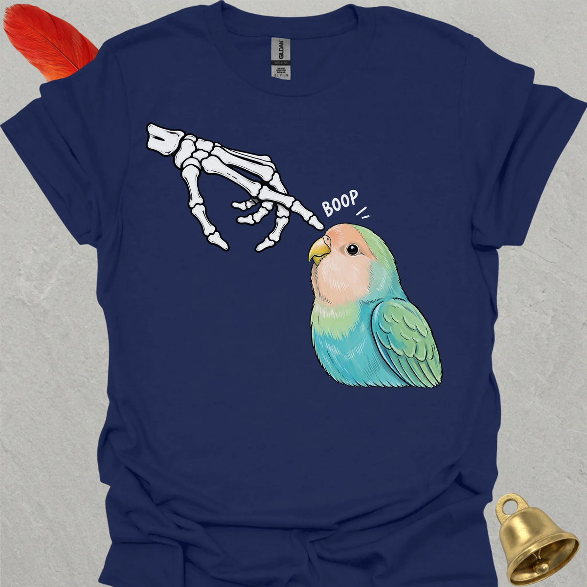Dutch Blue Lovebird Skeleton Boop T-Shirt