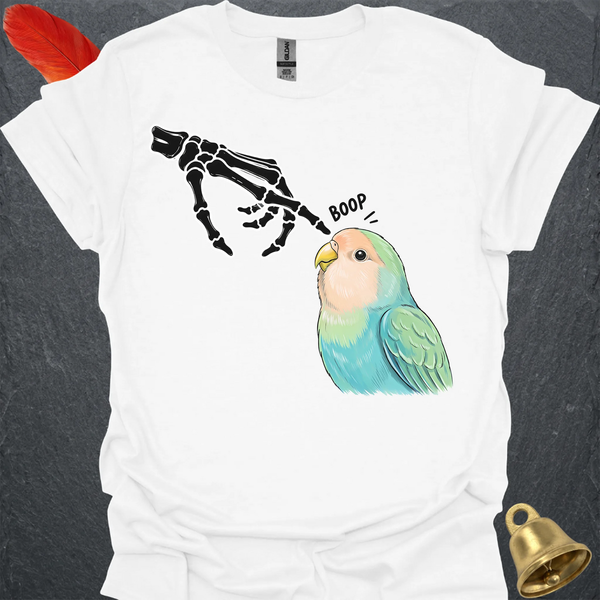 Dutch Blue Lovebird Skeleton Boop T-Shirt