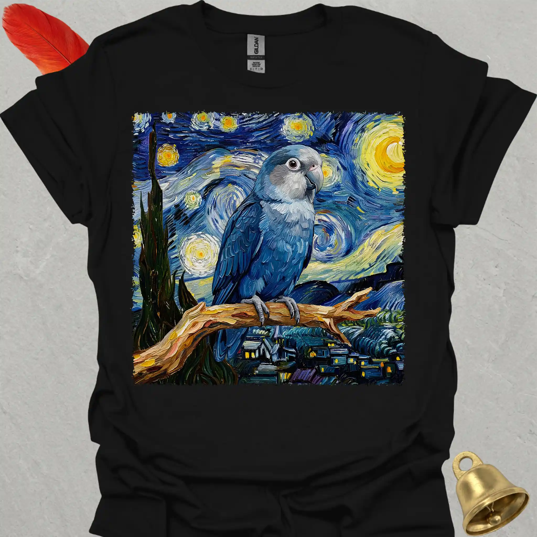 Dutch Blue Lovebird Starry Night T-Shirt