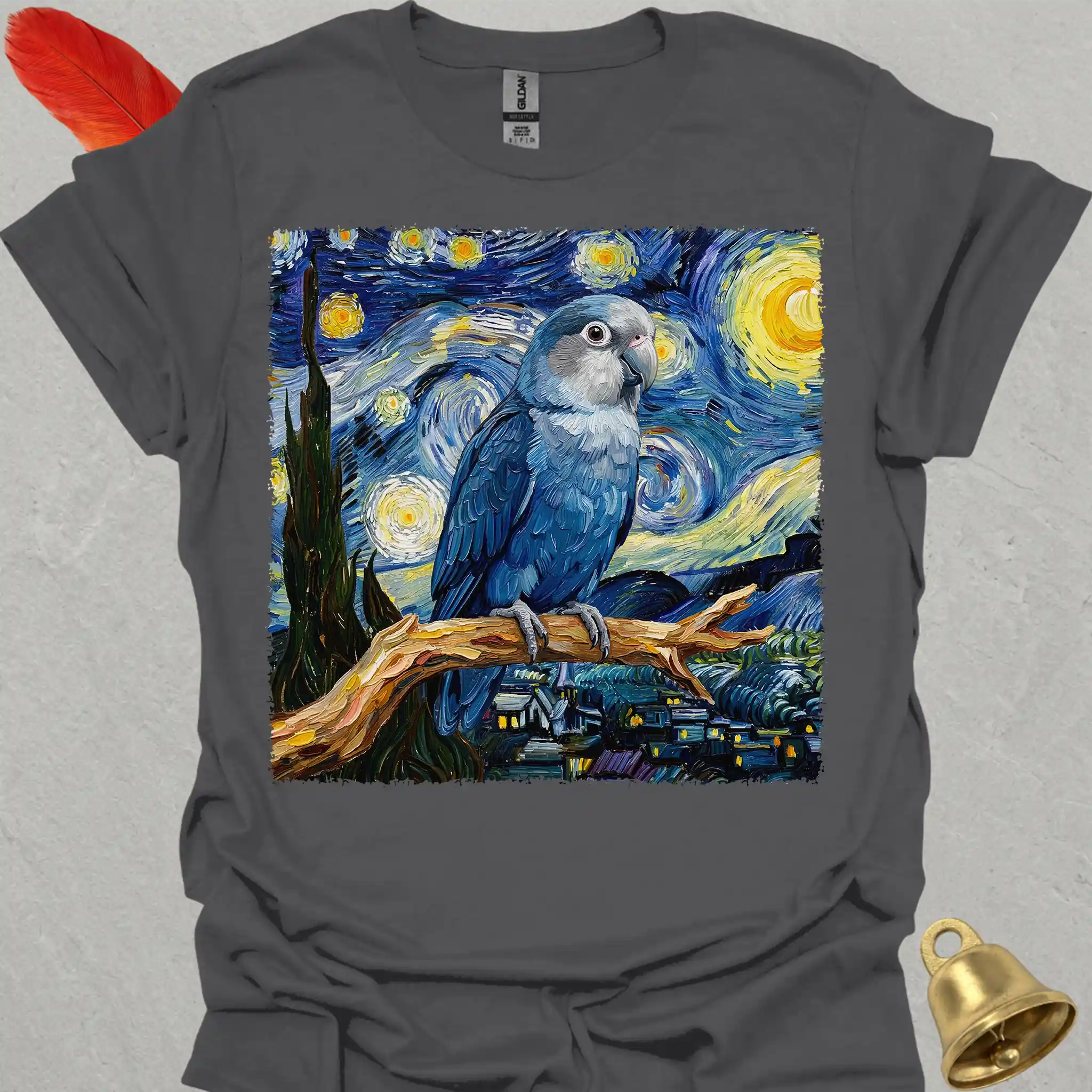 Dutch Blue Lovebird Starry Night T-Shirt