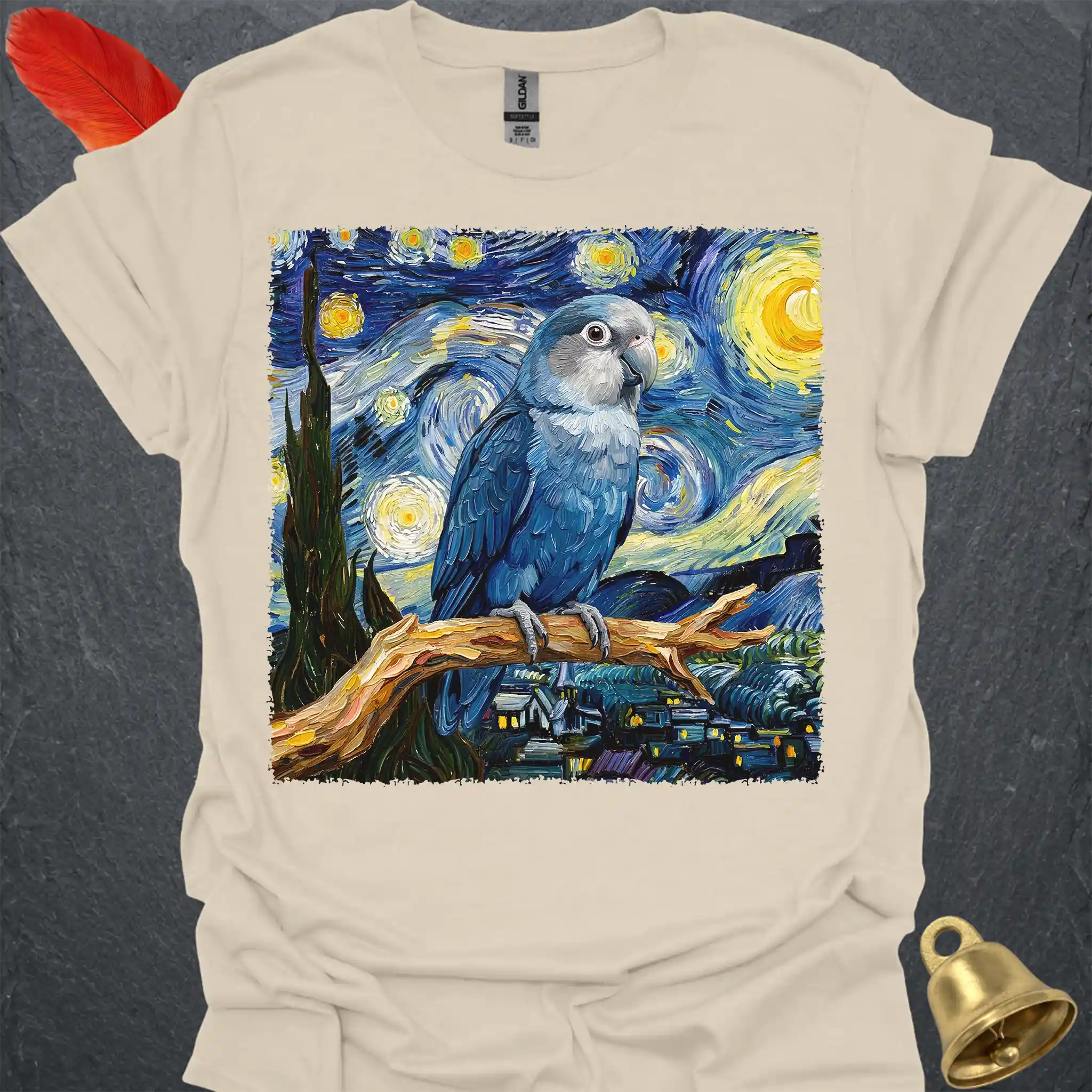 Dutch Blue Lovebird Starry Night T-Shirt