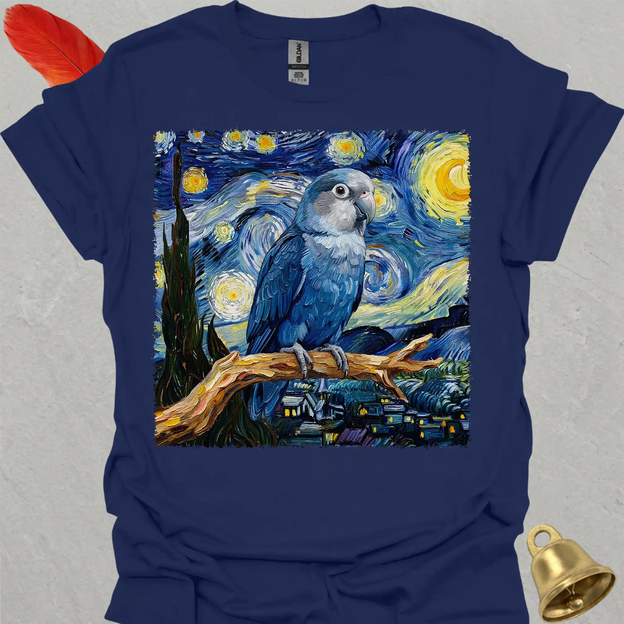 Dutch Blue Lovebird Starry Night T-Shirt