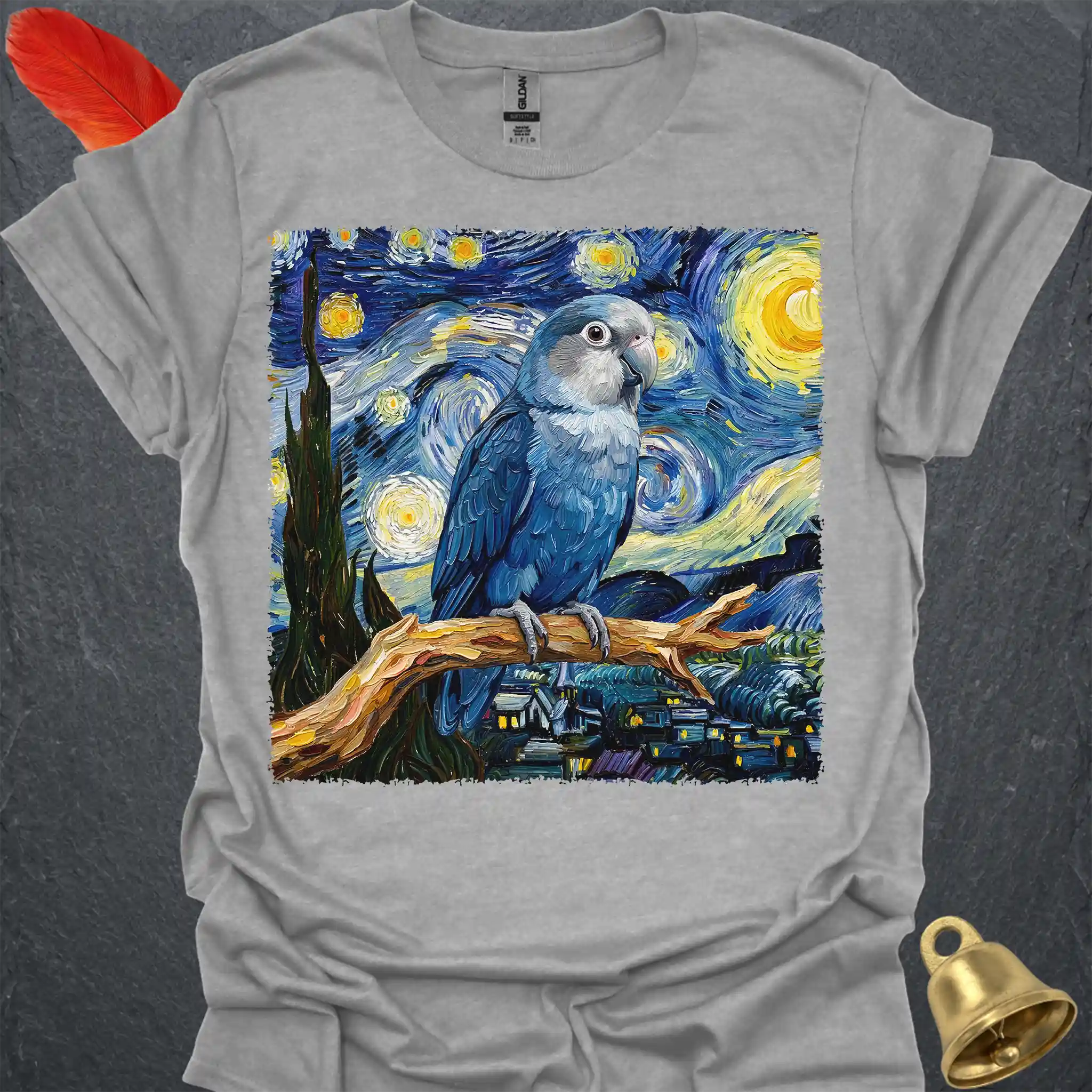 Dutch Blue Lovebird Starry Night T-Shirt