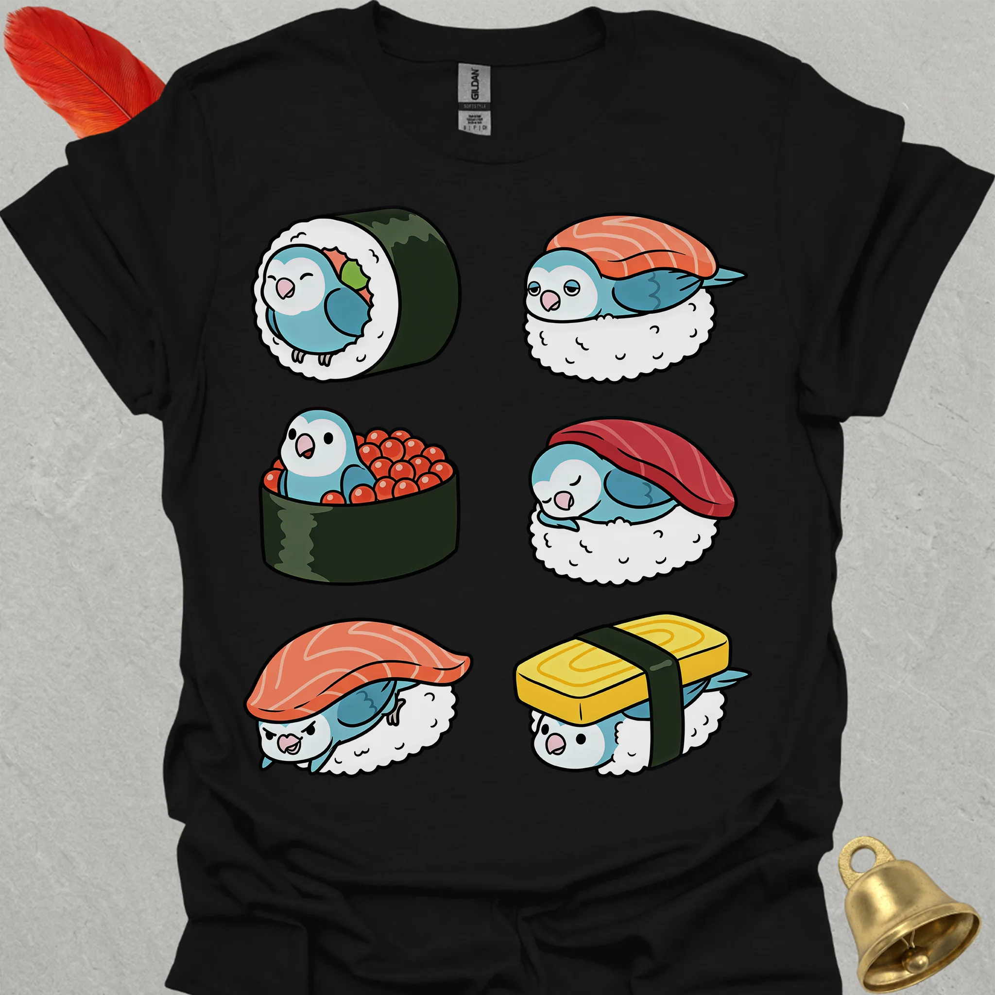 Dutch Blue Lovebird Sushi T-Shirt