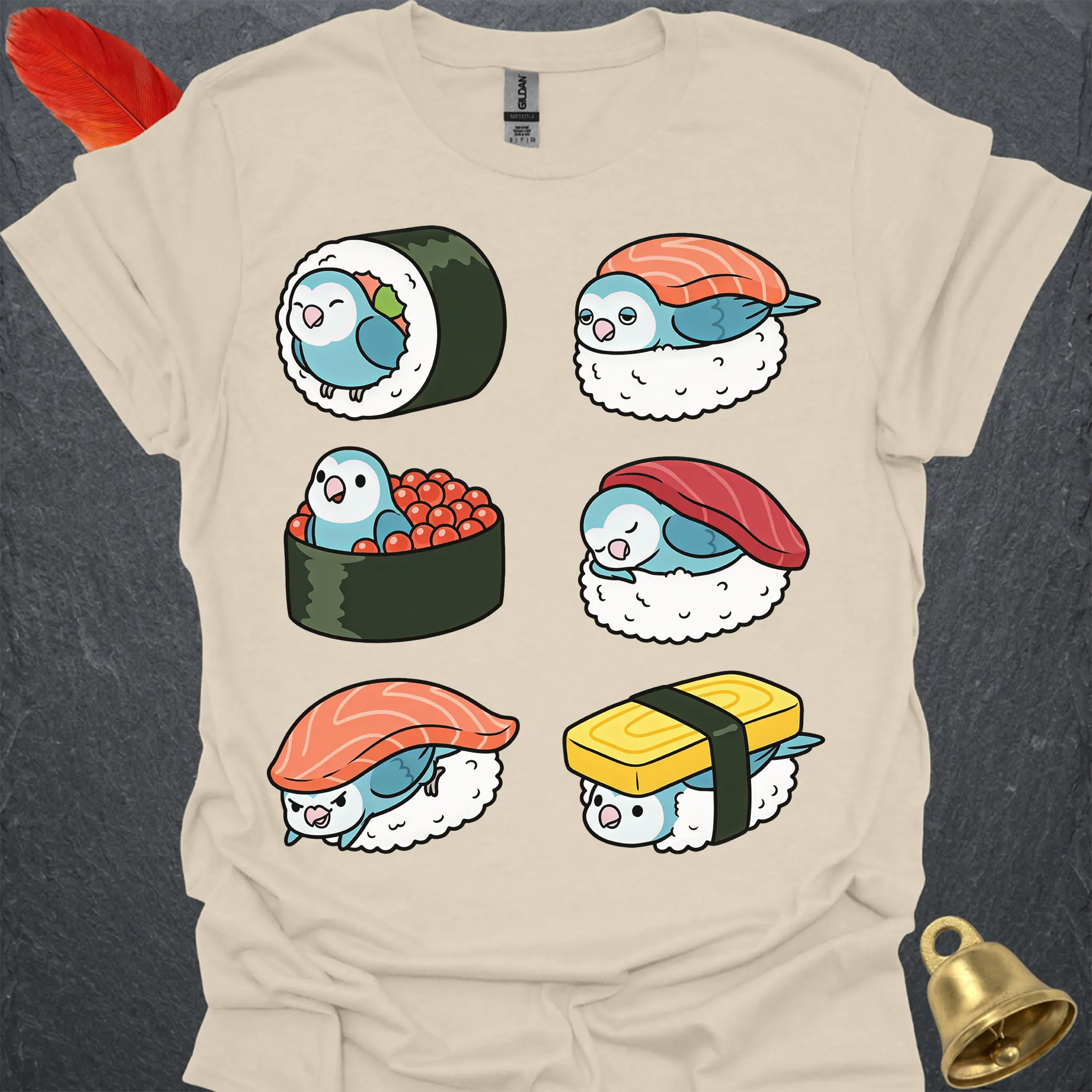 Dutch Blue Lovebird Sushi T-Shirt