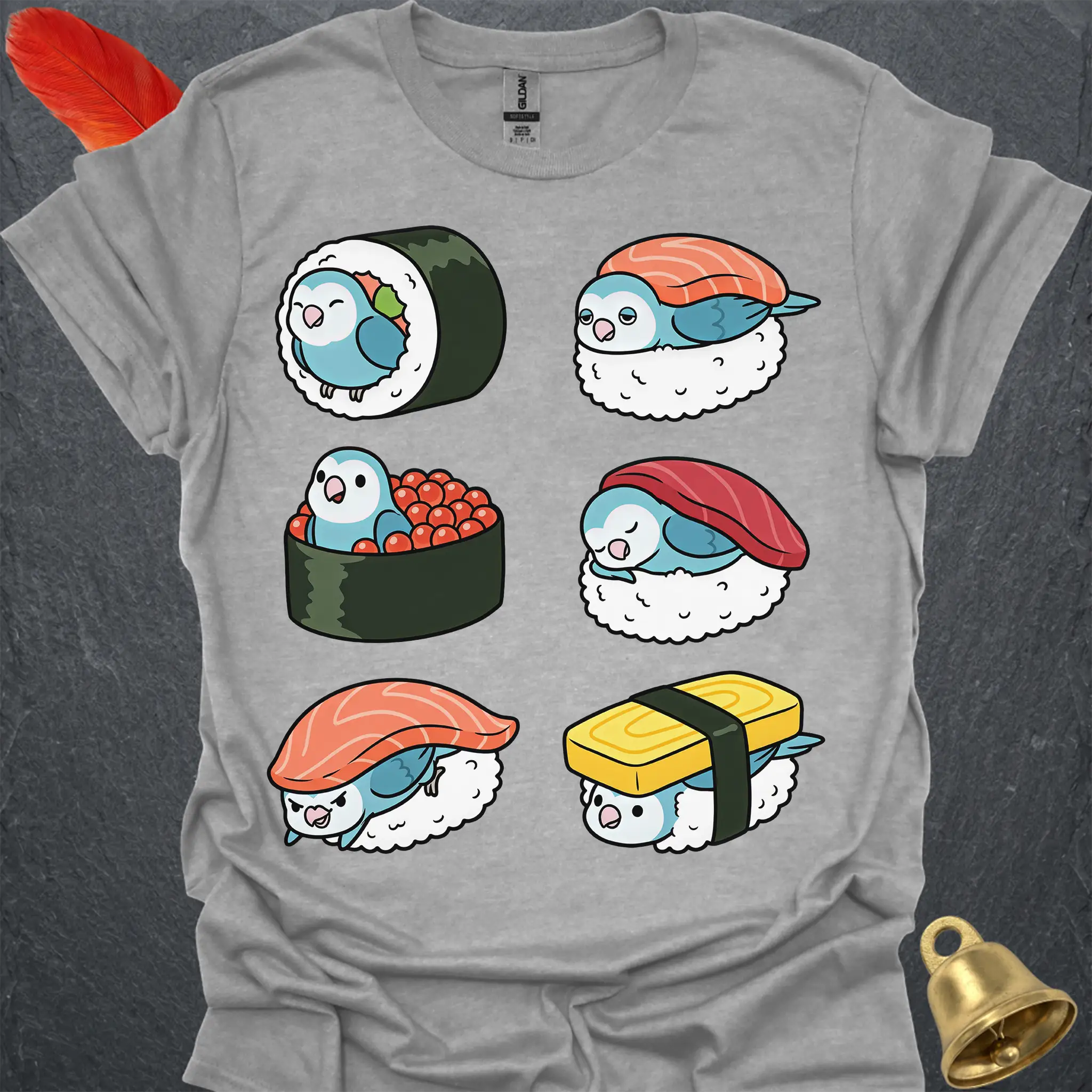 Dutch Blue Lovebird Sushi T-Shirt