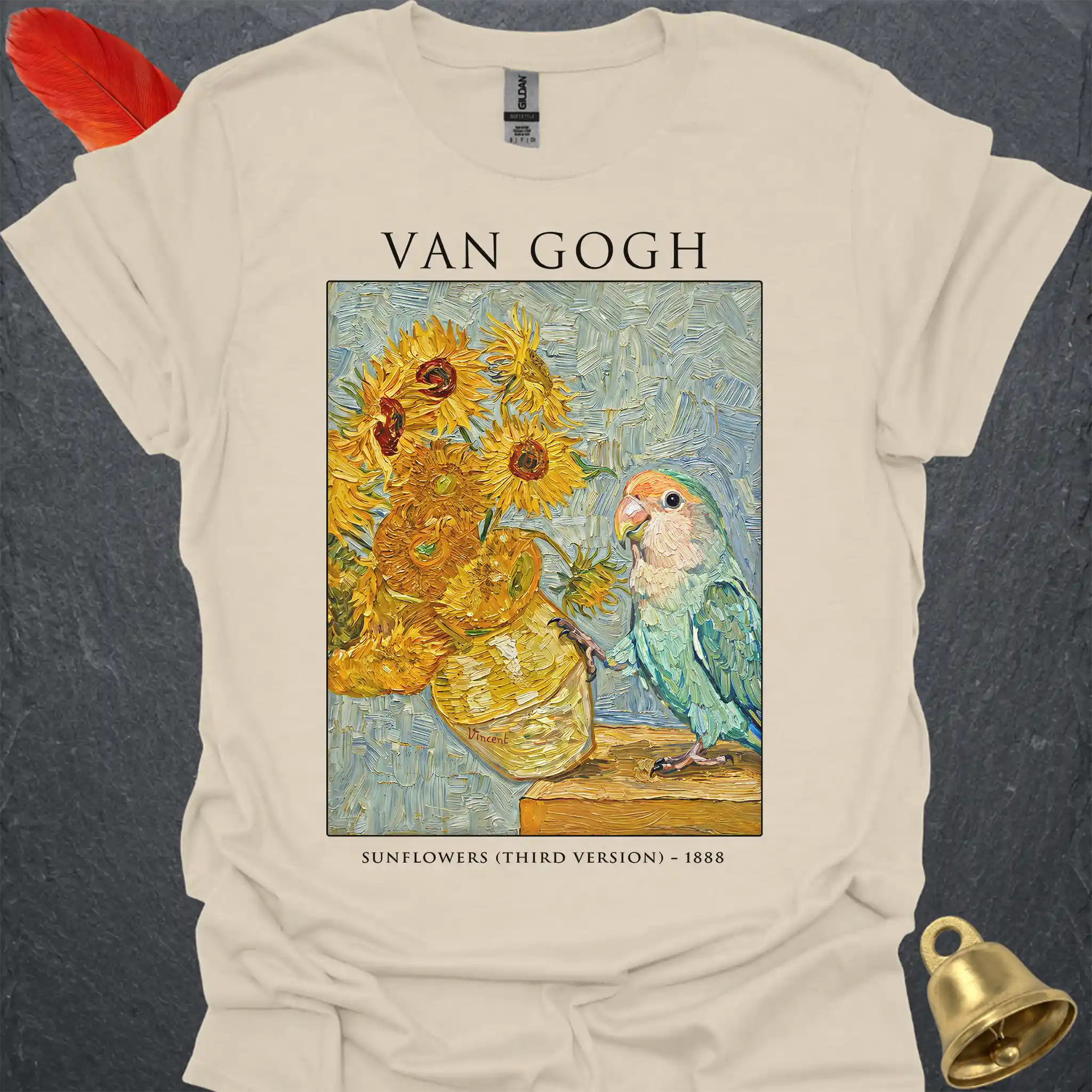 Dutch Blue Lovebird Van Gogh T-Shirt