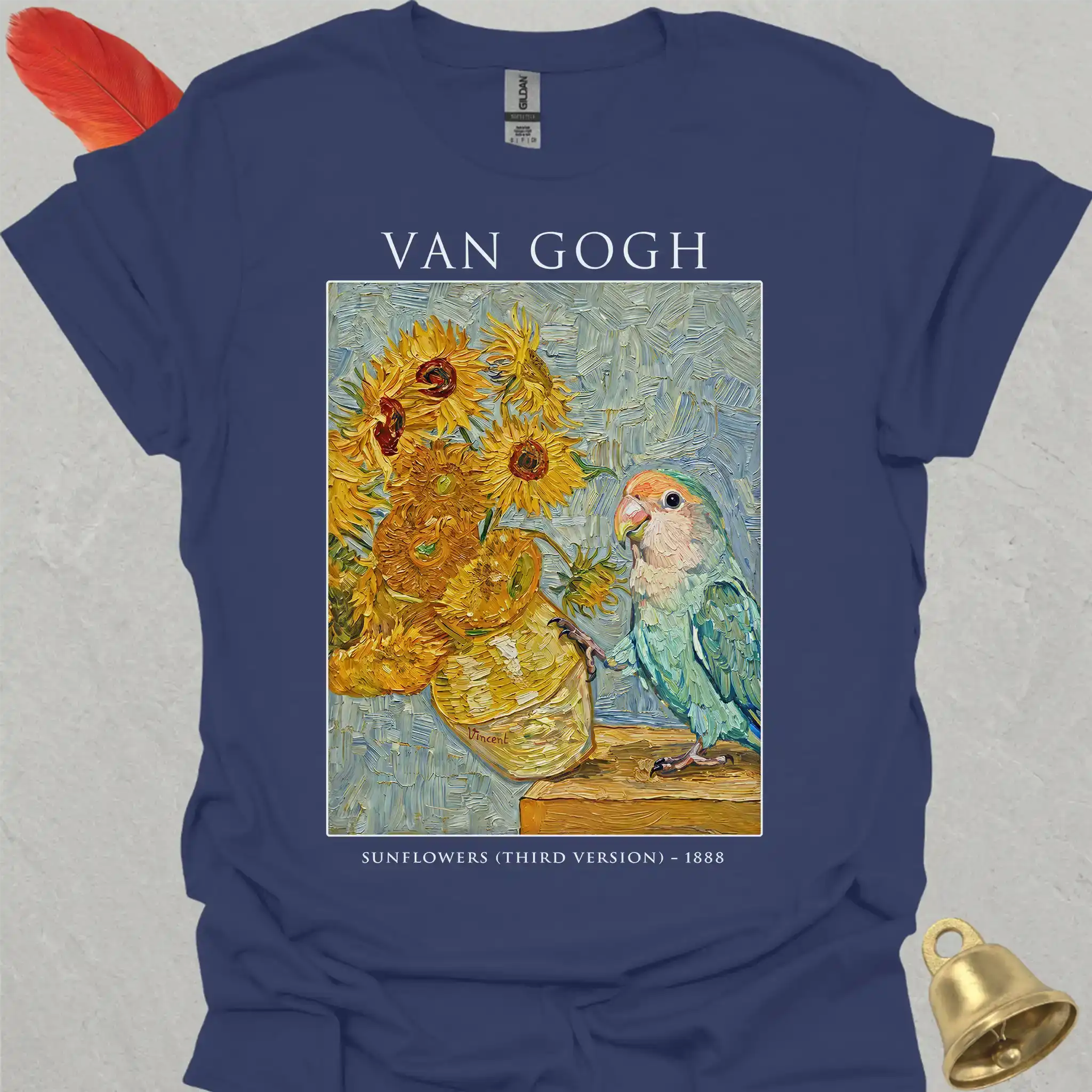 Dutch Blue Lovebird Van Gogh T-Shirt