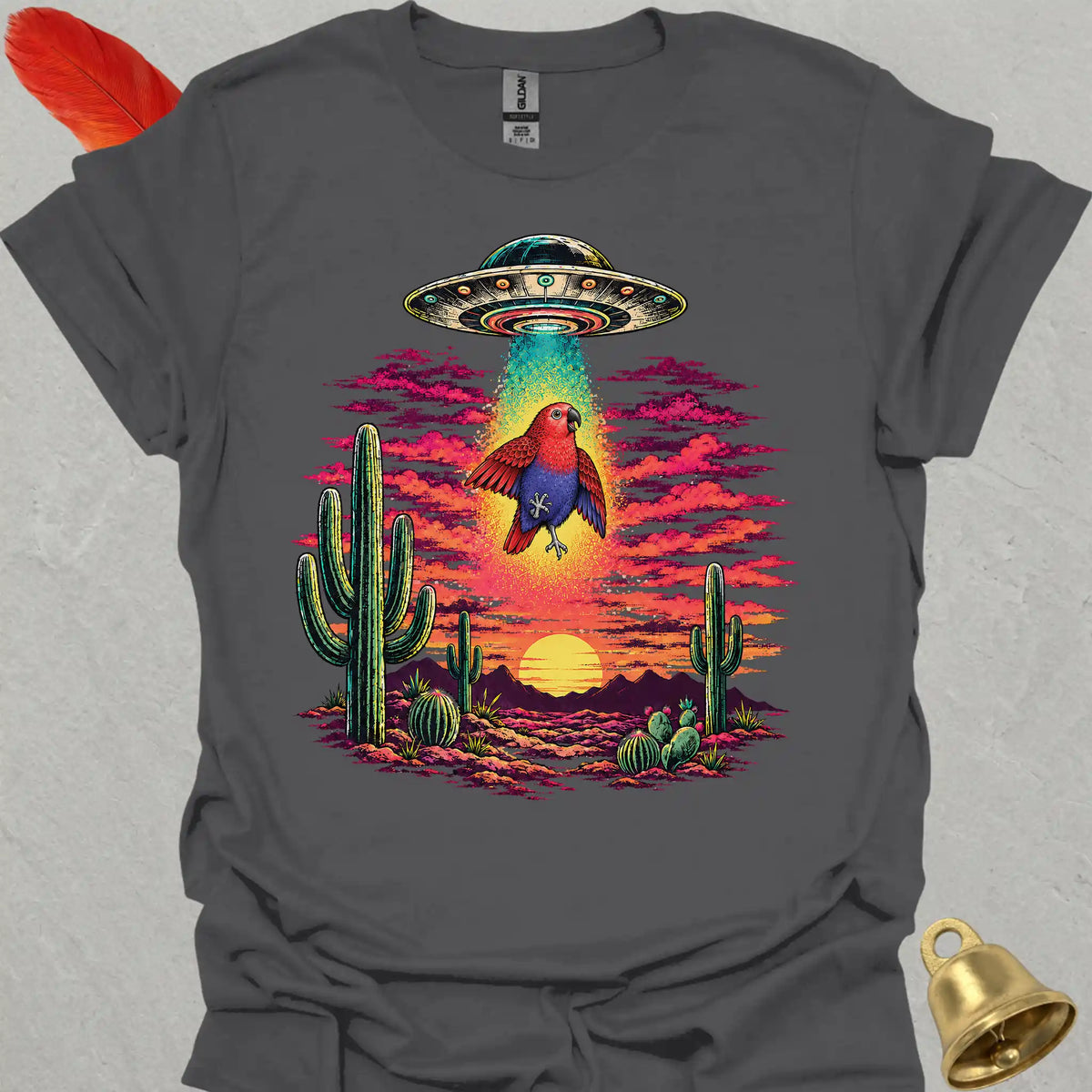 Female Eclectus Parrot Abduction T-Shirt