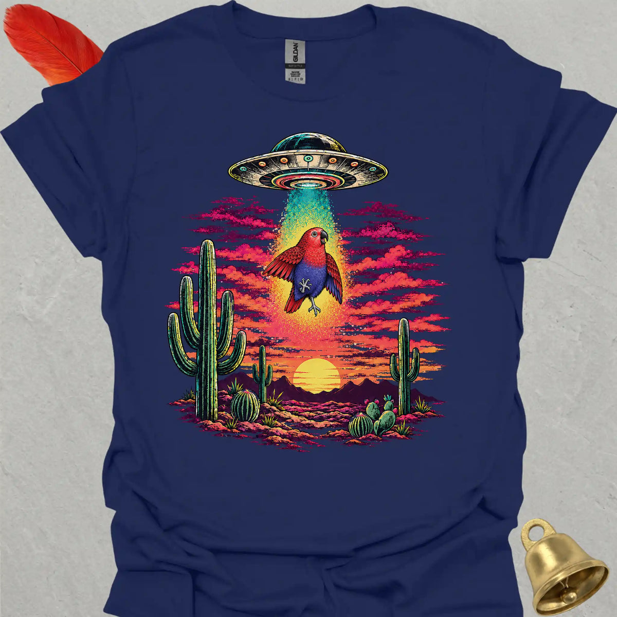Female Eclectus Parrot Abduction T-Shirt