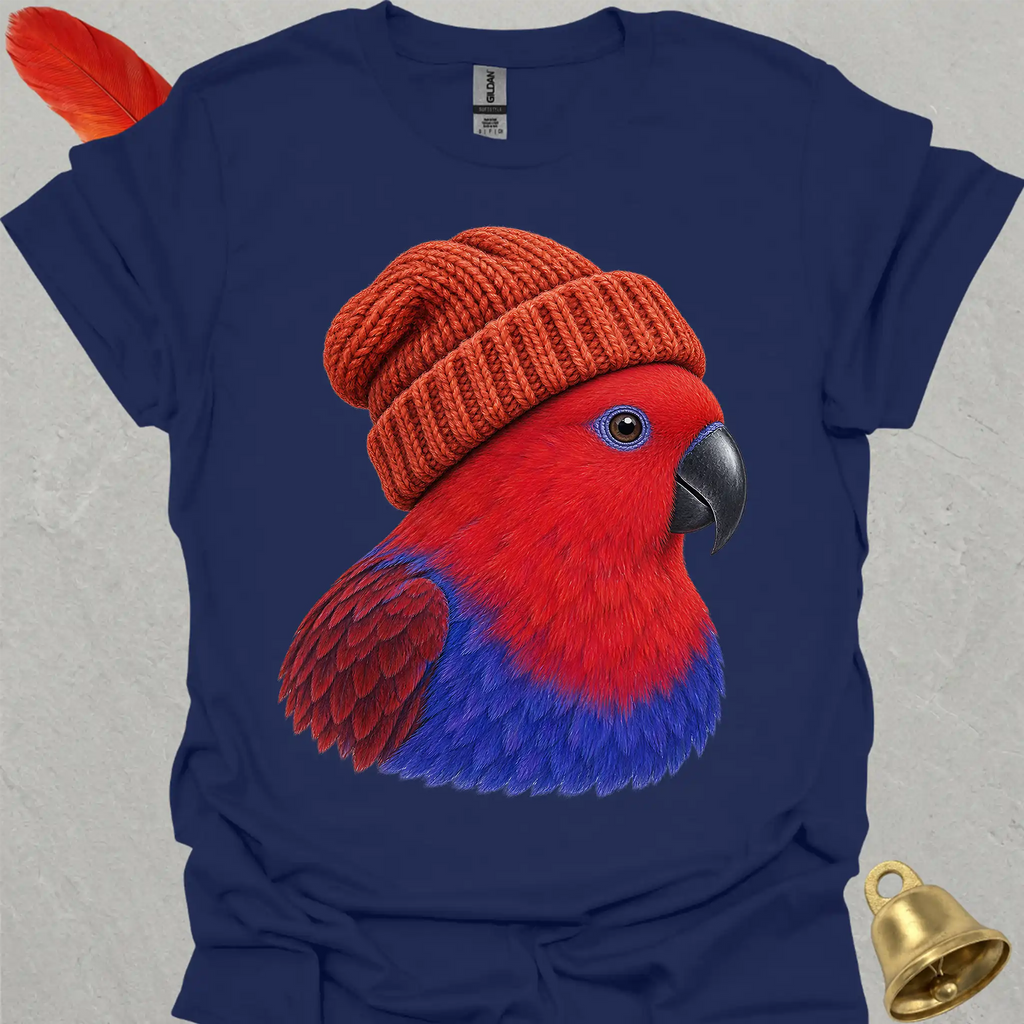 Female Eclectus Parrot Beanie T-Shirt
