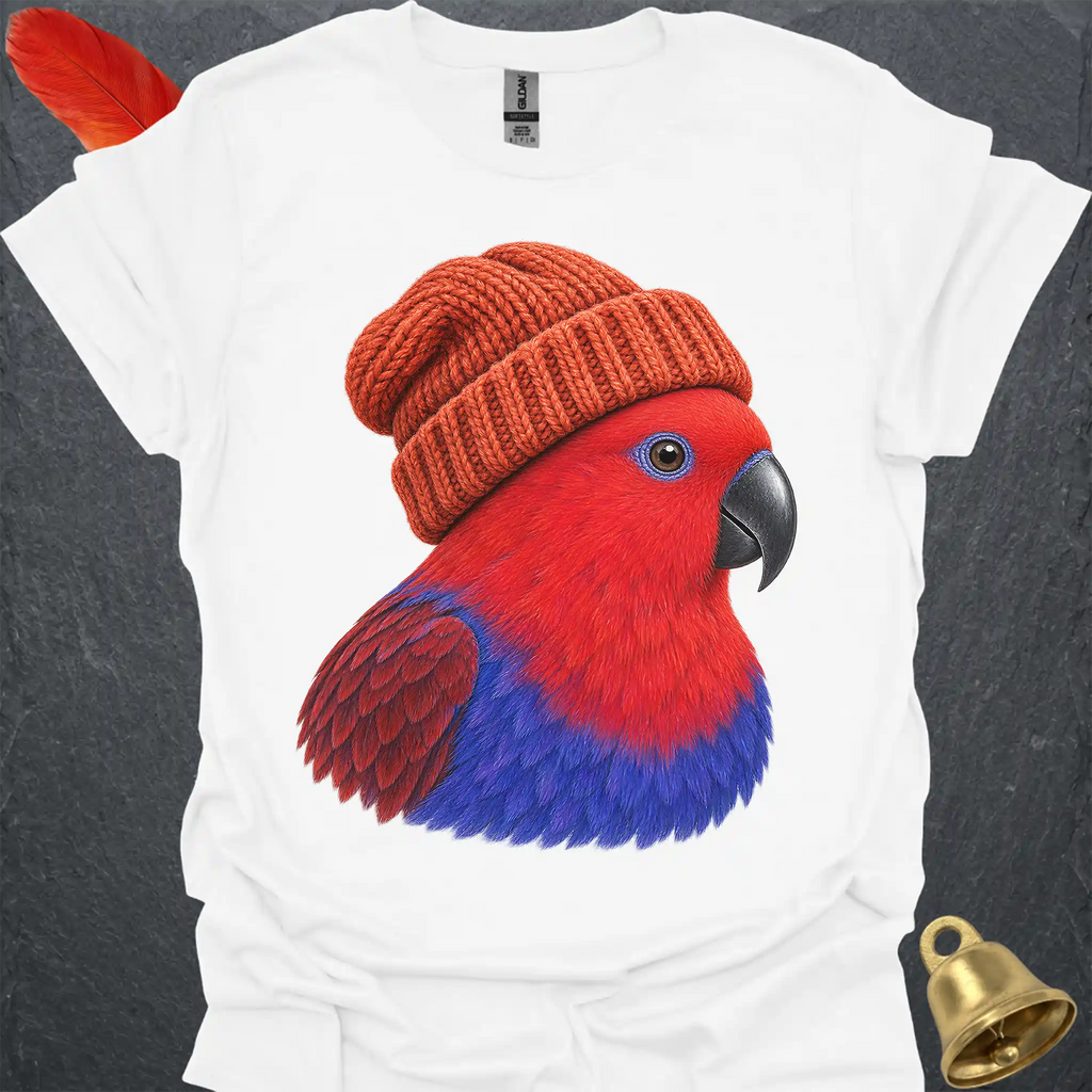 Female Eclectus Parrot Beanie T-Shirt