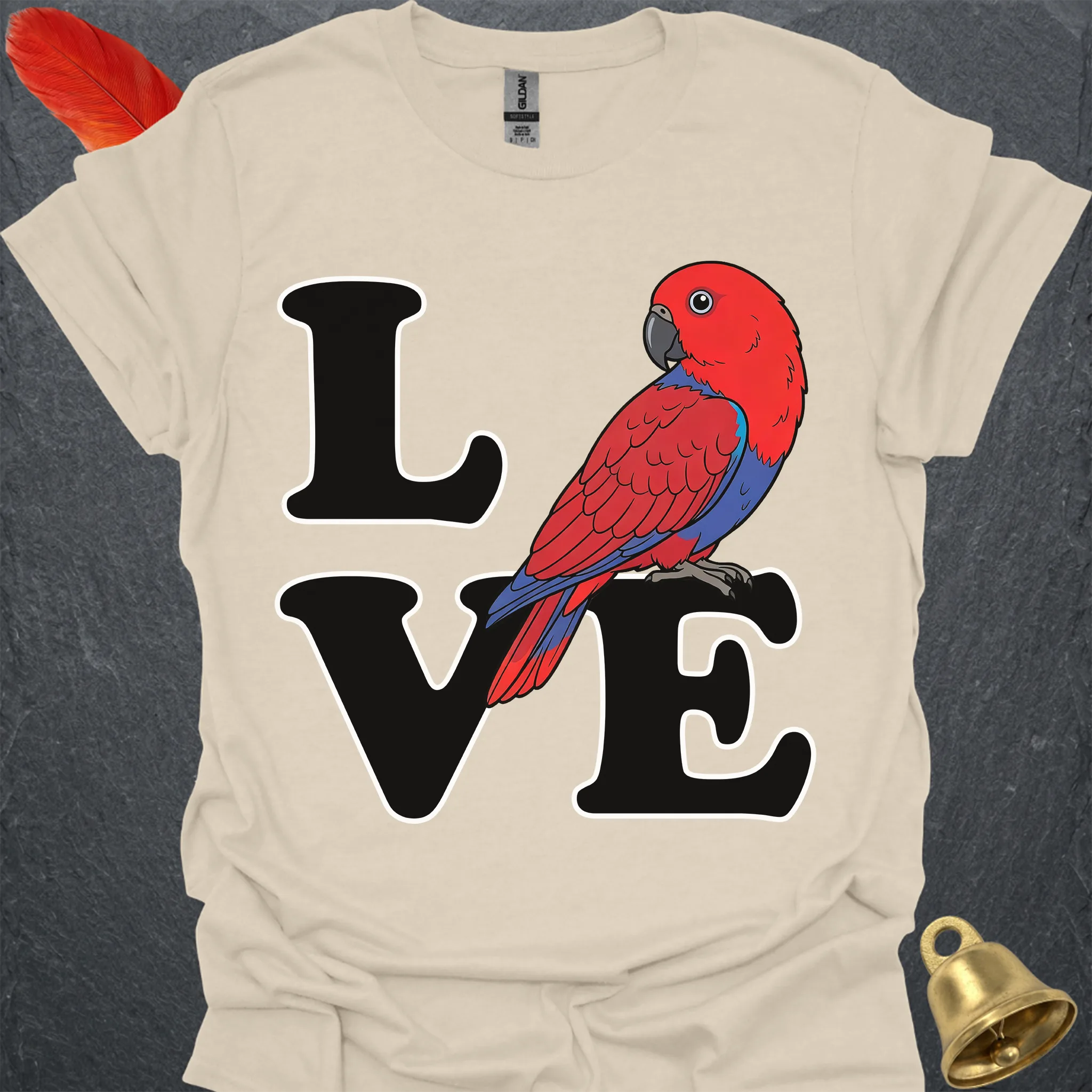 Female Eclectus Parrot Bird Love T-Shirt