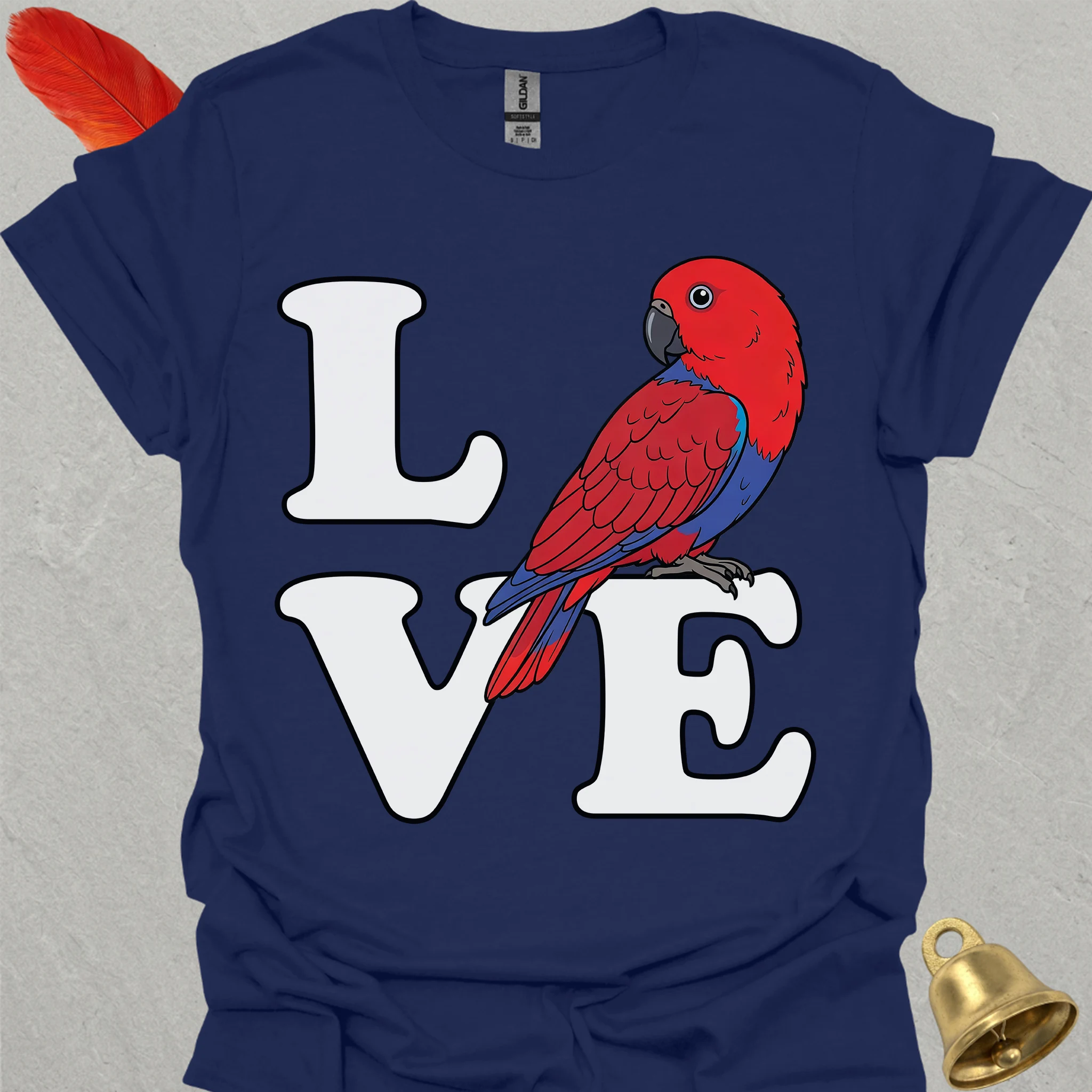 Female Eclectus Parrot Bird Love T-Shirt