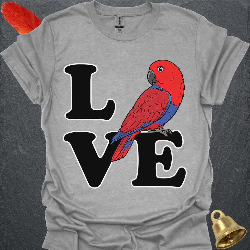 Female Eclectus Parrot Bird Love T-Shirt