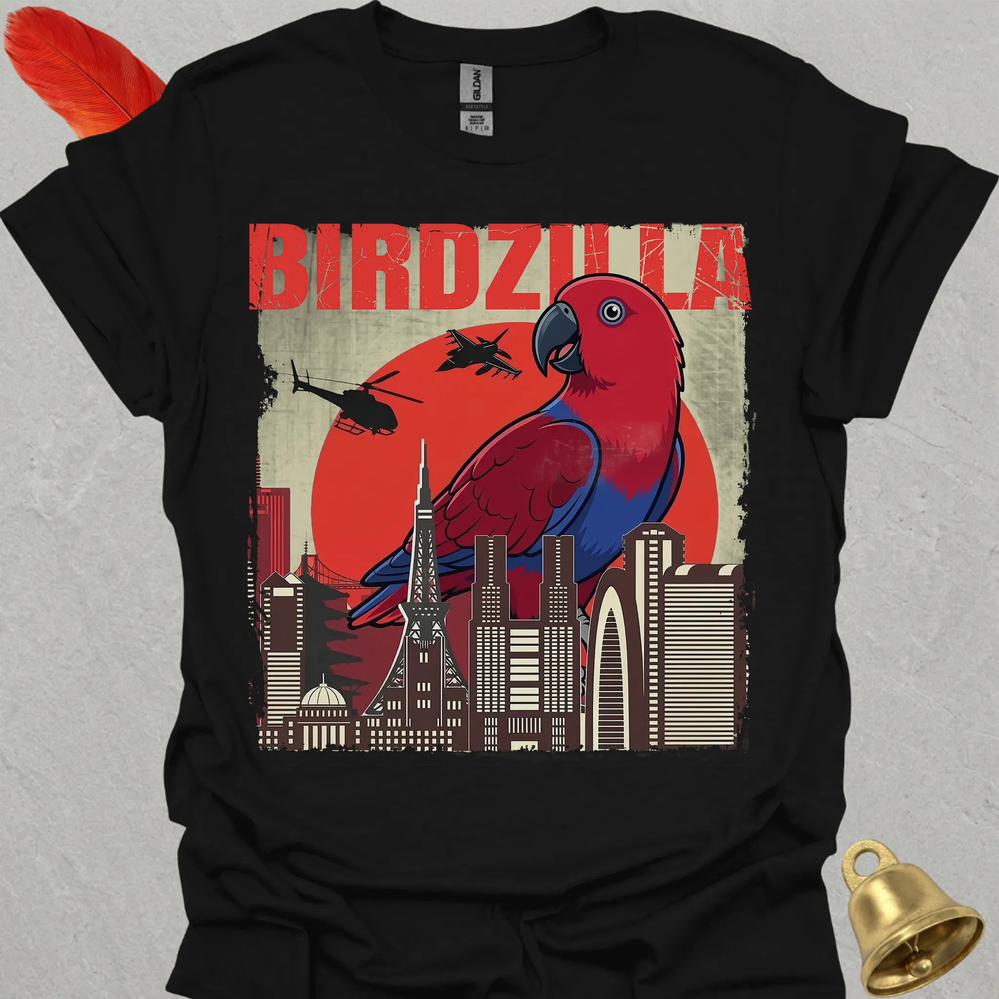 Female Eclectus Parrot Birdzilla T-Shirt