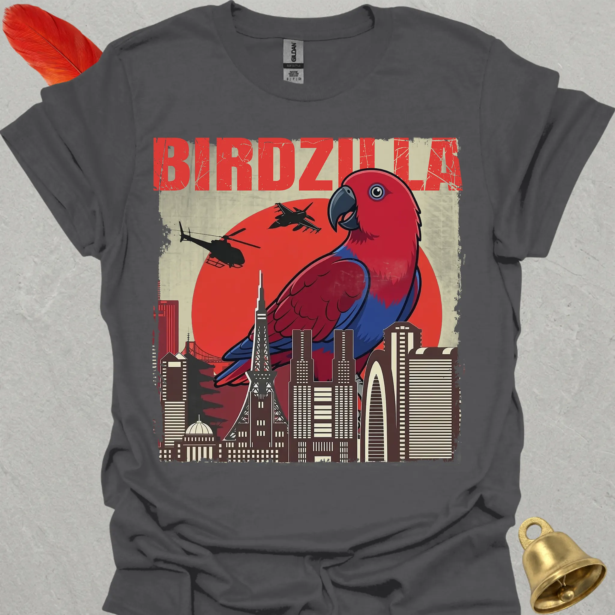 Female Eclectus Parrot Birdzilla T-Shirt