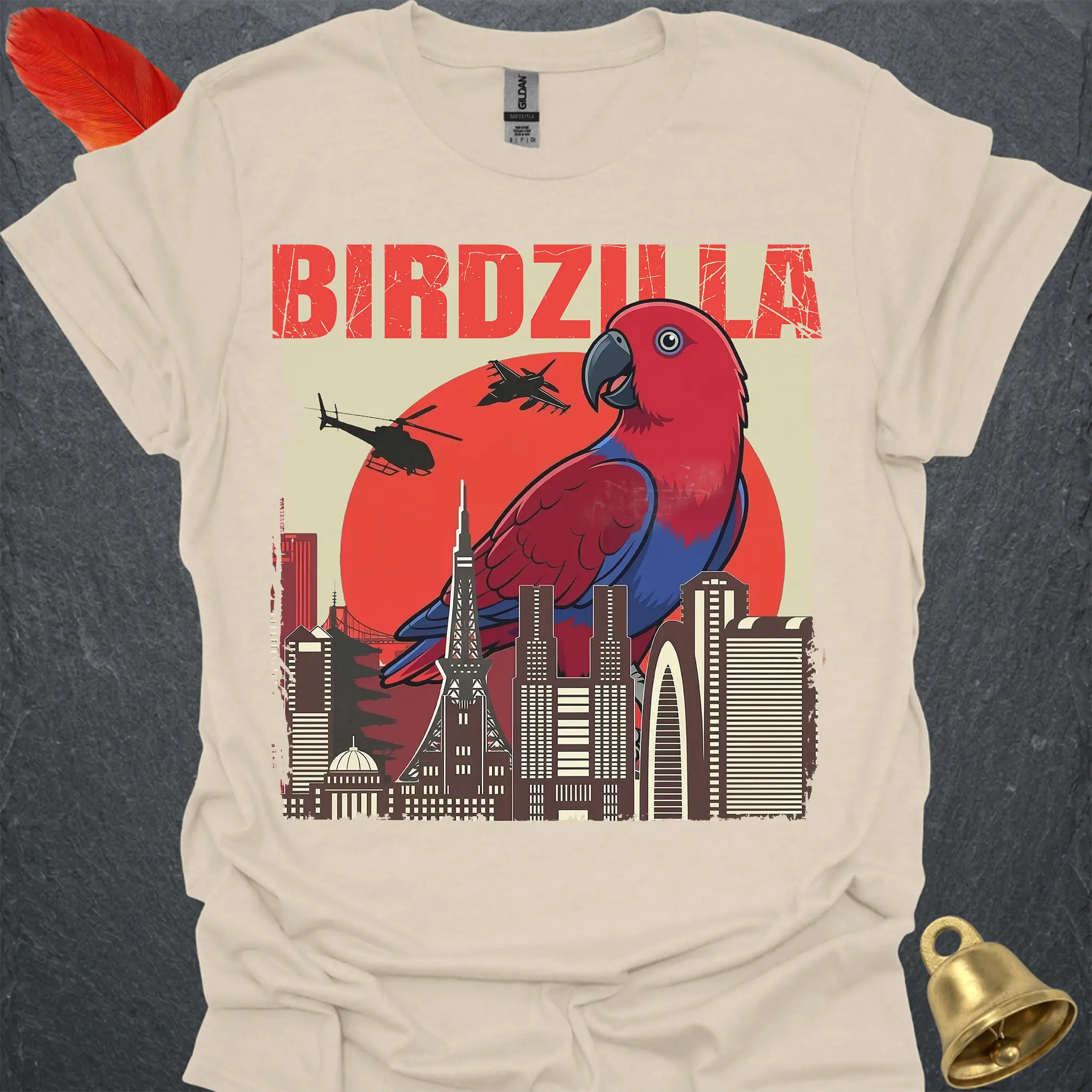Female Eclectus Parrot Birdzilla T-Shirt
