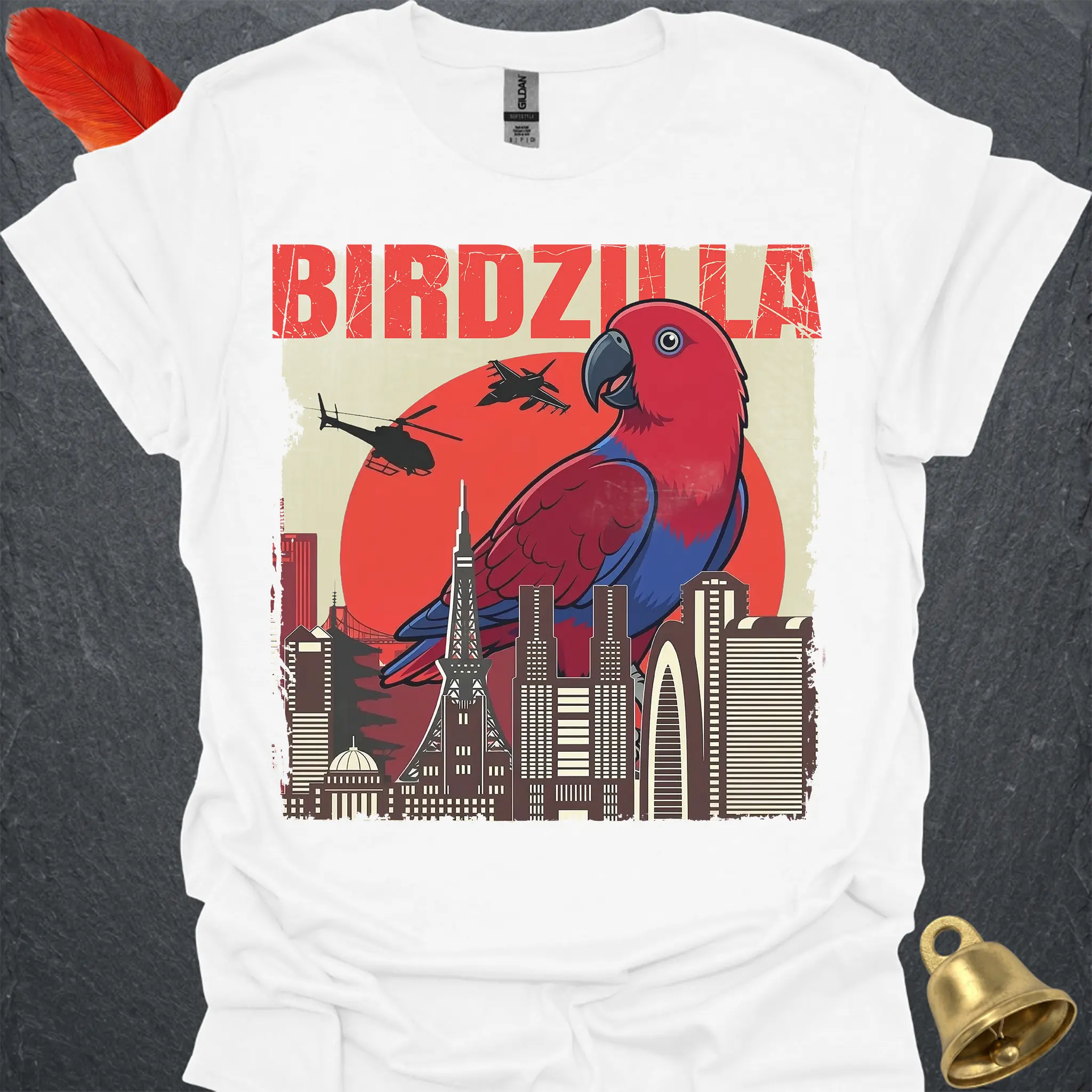 Female Eclectus Parrot Birdzilla T-Shirt