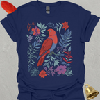 Female Eclectus Parrot Boho Flower T-Shirt