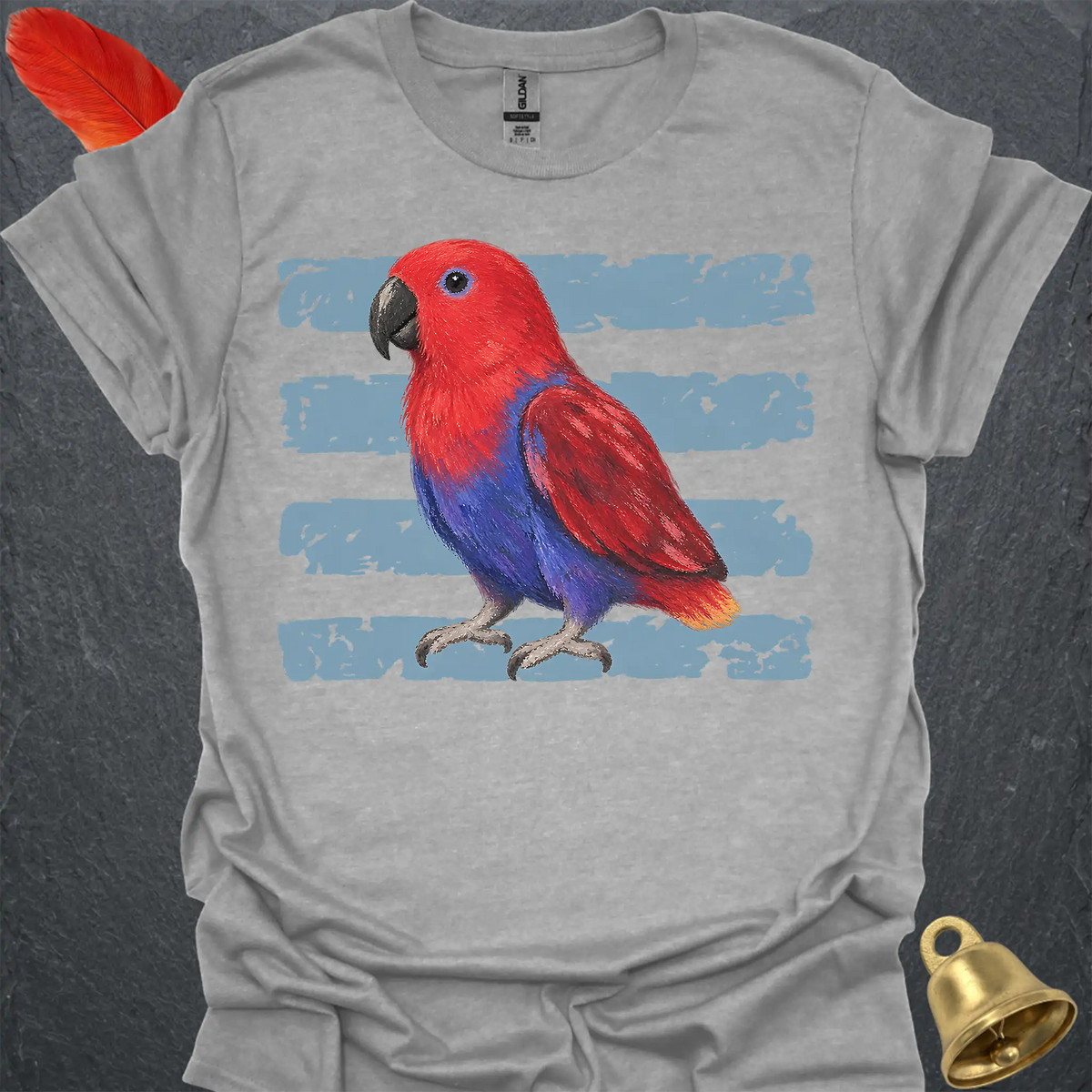 Female Eclectus Parrot Brush T-Shirt